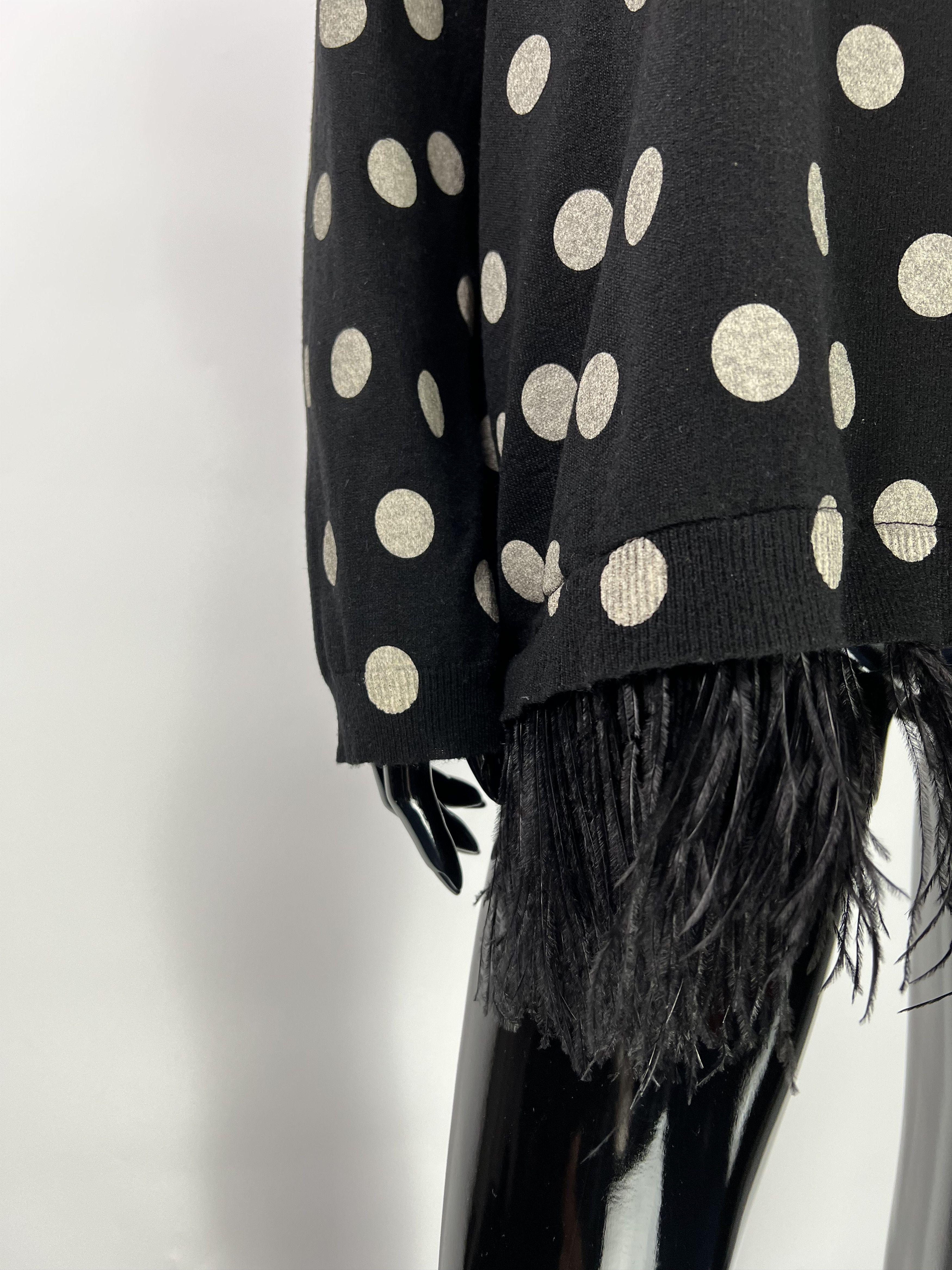Other Aniye By Wool Cashmere Angora Polka Dot Feathers Trim Size L / US 10 / IT 46 - 5 Thumbnail