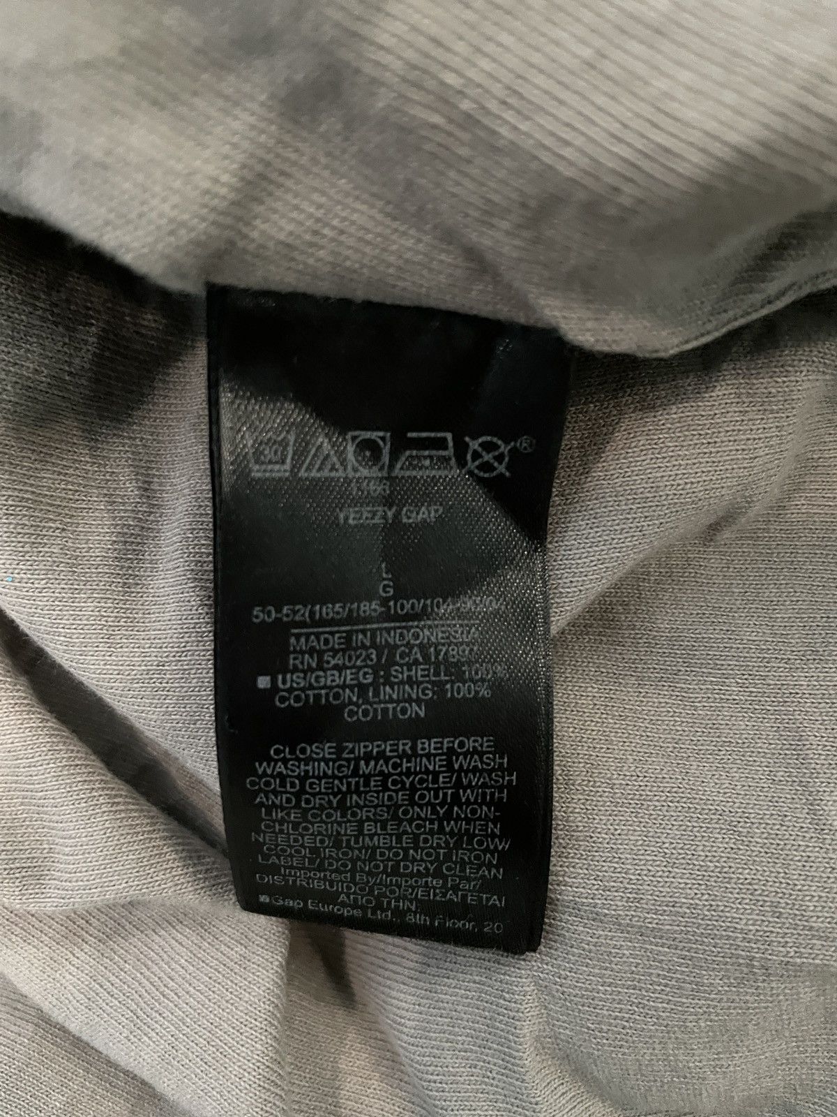 Balenciaga × Gap × Yeezy Grey Yeezy Gap Zip Up Hoodie Sweatshirt Large (UNRELEASED) Size US L / EU 52-54 / 3 - 5 Thumbnail