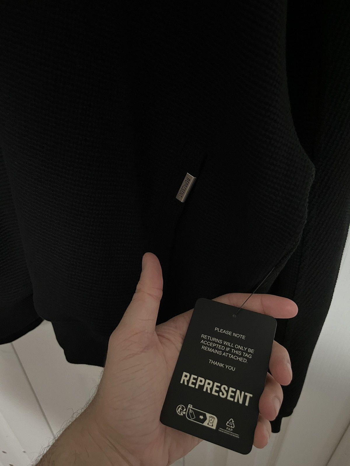 Represent Clo. Represent Waffle Knit Zip Hoodie Size US L / EU 52-54 / 3 - 3 Thumbnail