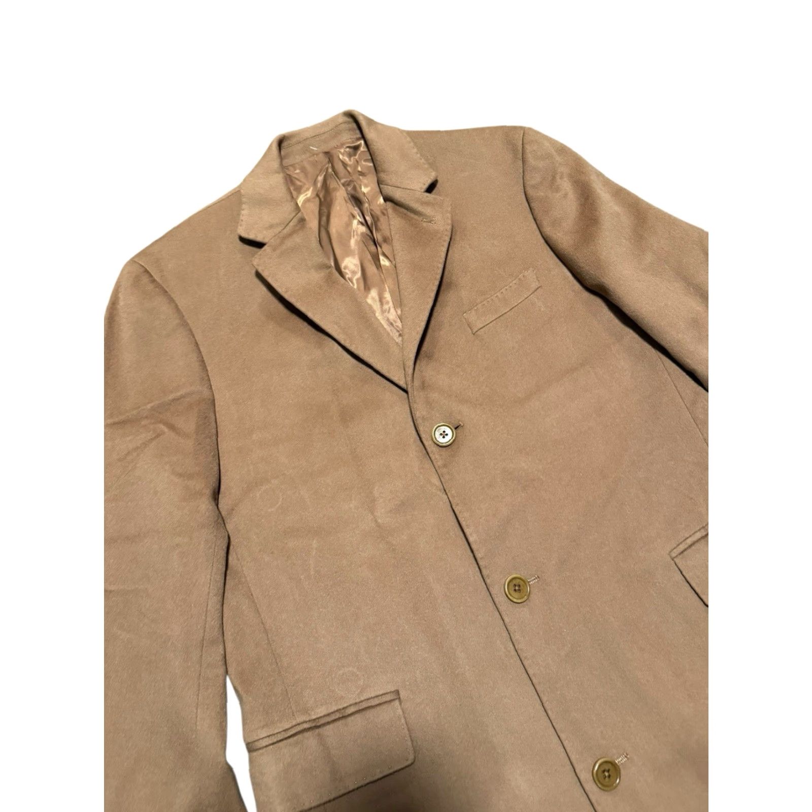Saks Fifth Avenue SAKS FIFTH AVENUE LORO PIAN A Favola 90/10 Wool Cashmere Coat 42L Camel Topcoat Coat Size US XS / EU 42 / 0 - 4 Thumbnail