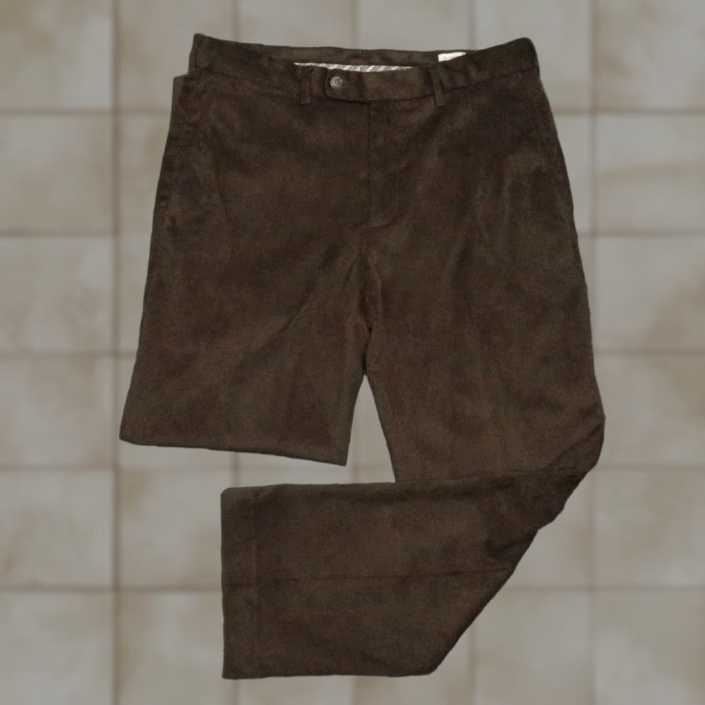 Peter Millar Peter Millar Pants Mens 34x28 Brown Nanoluxe Corduroy Cord Soft Chino Trouser Shirt? Size US 34 / EU 50 - 1 Thumbnail