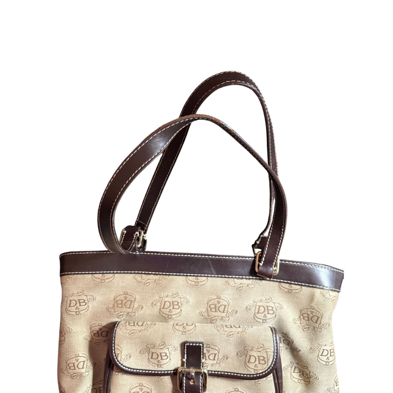 Dooney & Bourke Dooney & Bourke Monogram Tote Shoulder Bag w Coin PurLeather Size ONE SIZE - 5 Thumbnail