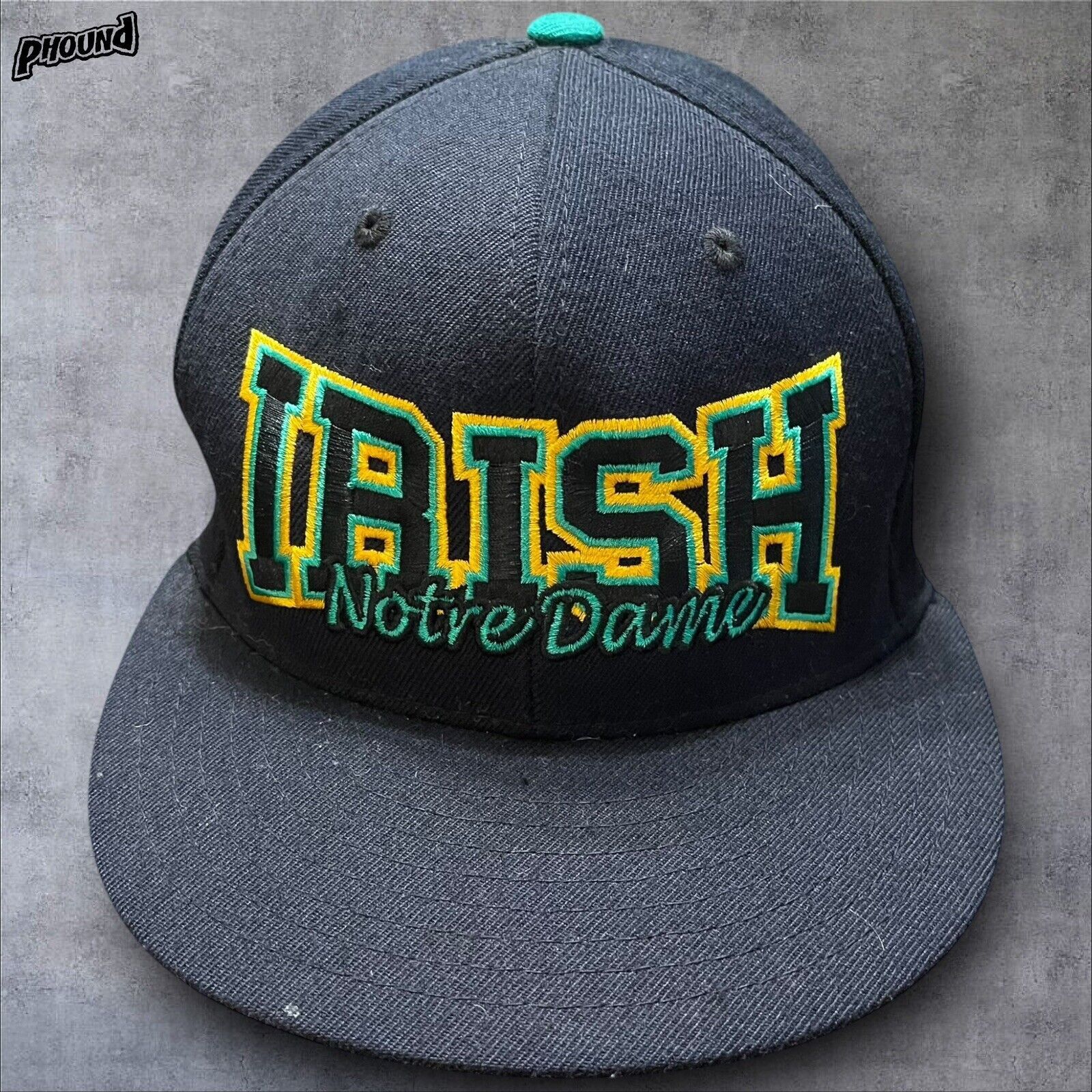 Top Of The World Vtg Notre Dame Irish Embroidered Snapback Hat Top The World Size ONE SIZE - 1 Thumbnail