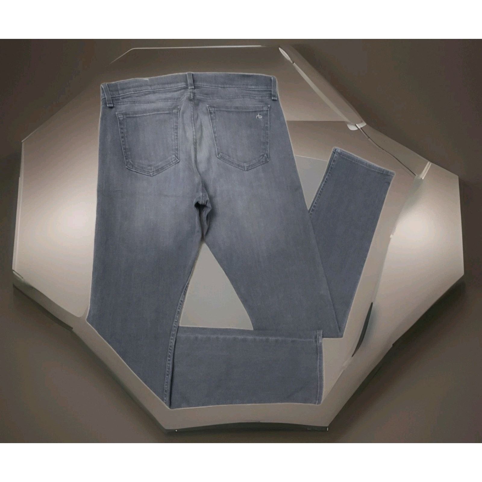 Rag & Bone Rag & Bone Standard 3 Athletic Silver Grey Stretch Jeans 32 Size US 32 / EU 48 - 4 Thumbnail
