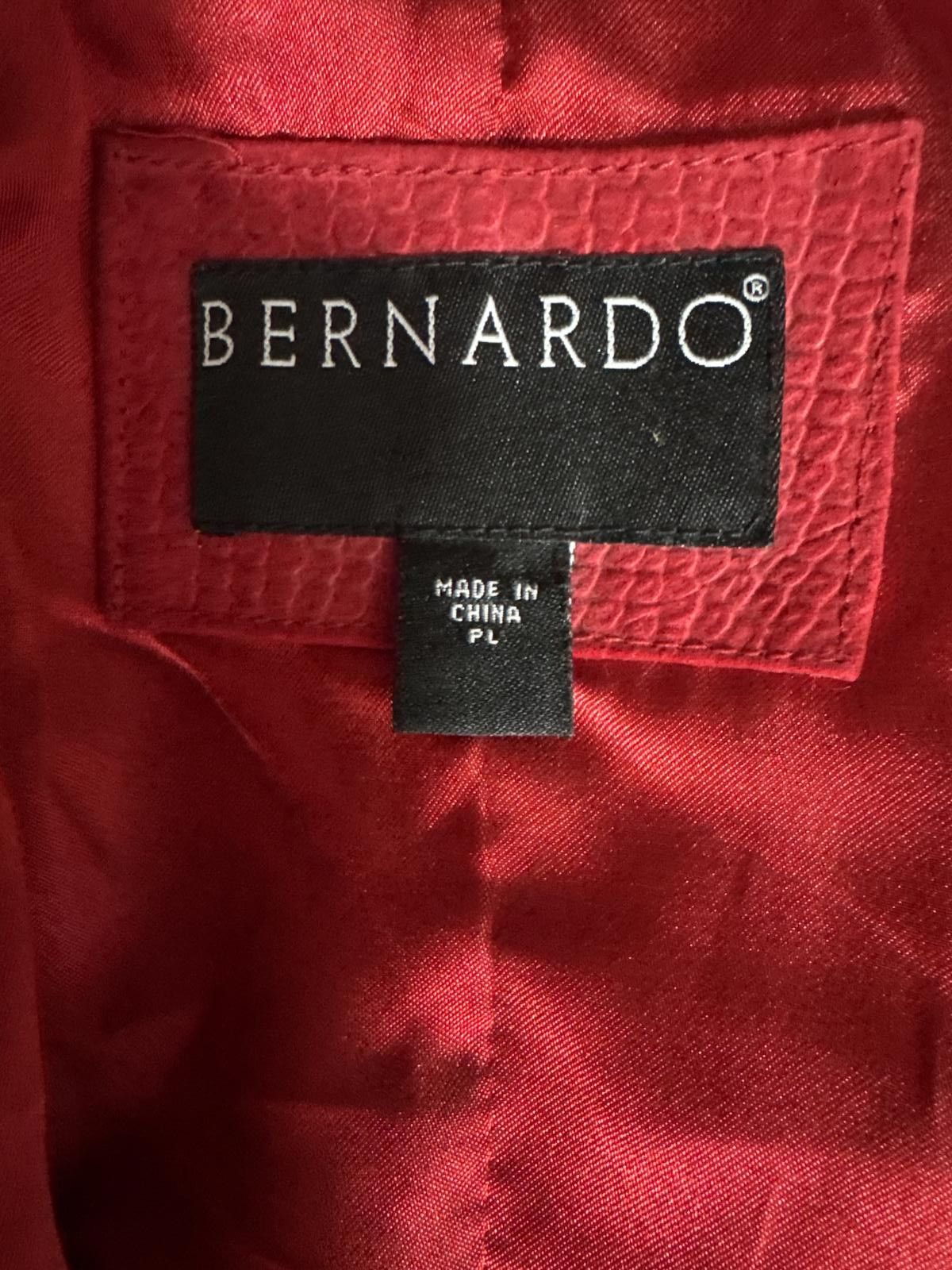 Bernhard Willhelm Bernardo - Red Leather Jacket with Texture - Petite Large Size L / US 10 / IT 46 - 7 Thumbnail
