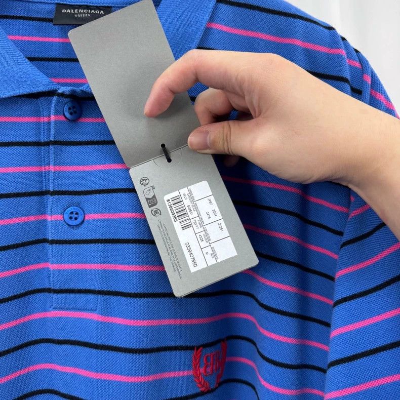 Balenciaga Balenciaga Striped embroidered wheat-ear Polo short sleeve Size US M / EU 48-50 / 2 - 5 Thumbnail