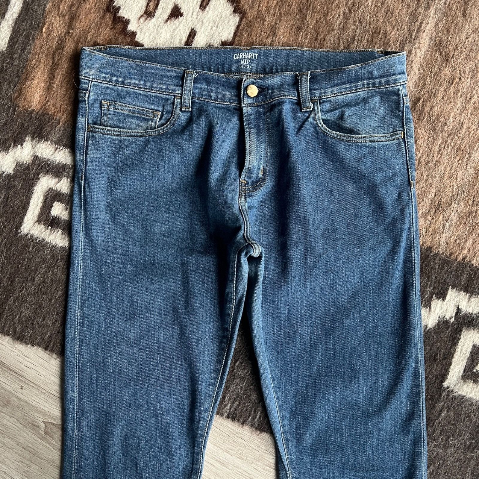 Carhartt Carhartt WIP Rebellion Slim Fit Denim Jeans 9816AC Size US 36 / EU 52 - 4 Thumbnail