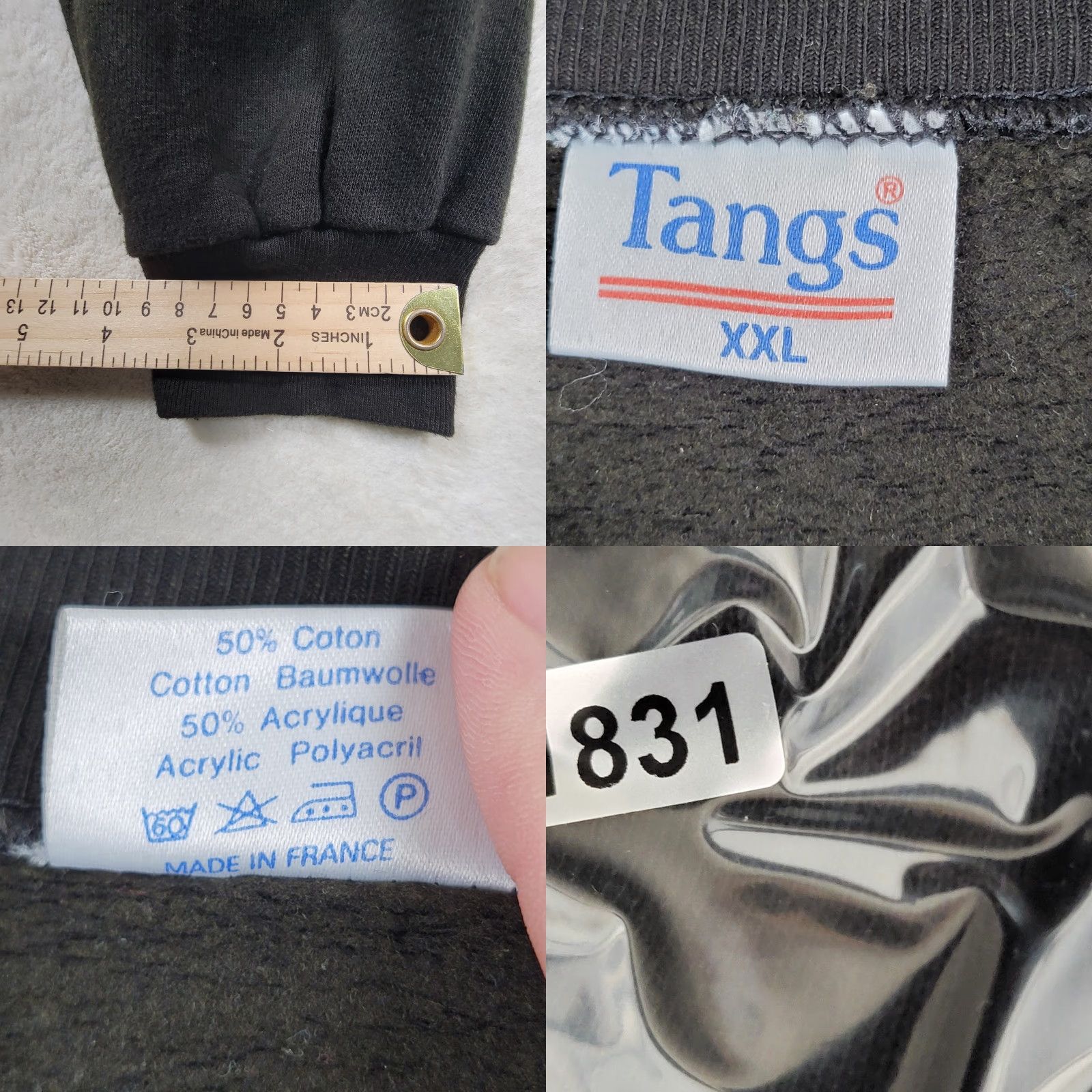 FARIS VINTAGE Tangs Black Sweatshirt Men XXL Art Attack Pullover Crew Neck Graphic Print All Seasons Heavyweight Cotton- France Men Size US XXL / EU 58 / 5 - 9 Thumbnail