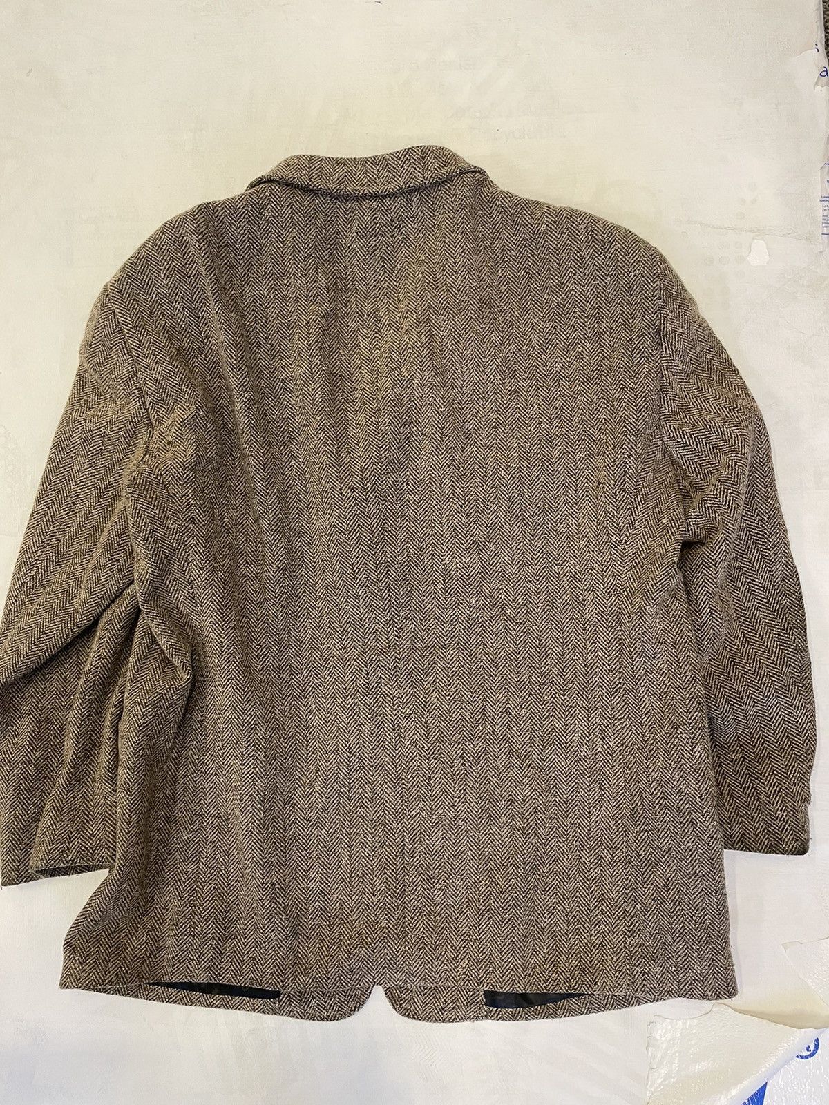 Armani Collezioni × Vintage 3-Button Herringbone Jacket Size 46R - 7 Thumbnail