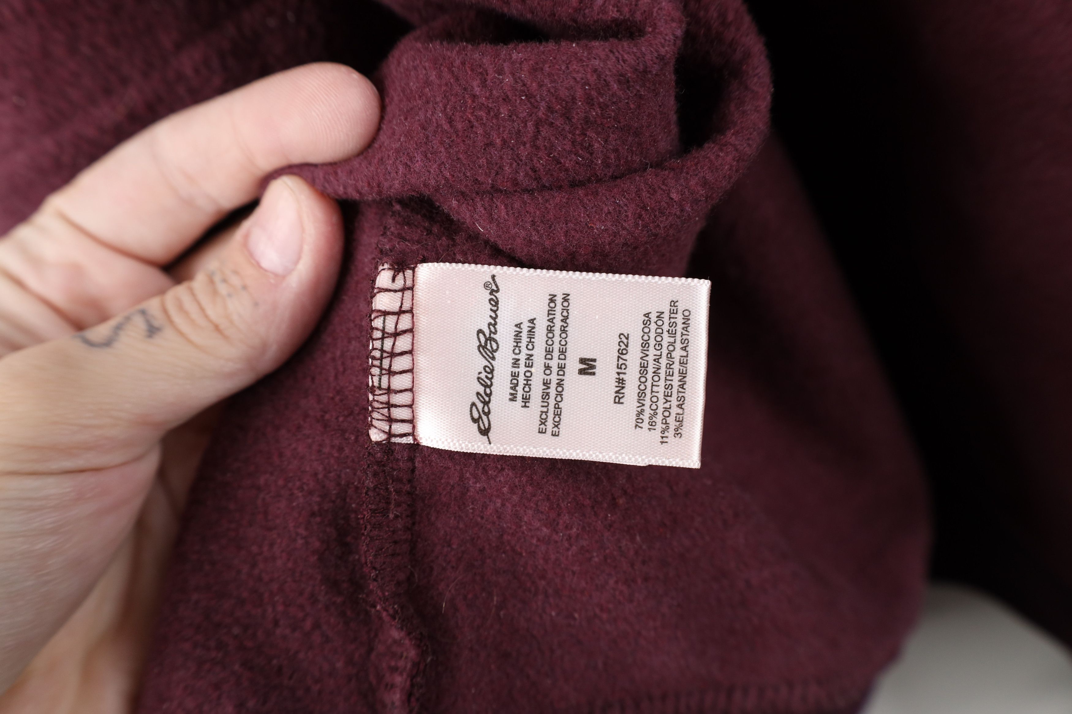 Eddie Bauer Vintage Y2K Eddie Bauer Spell Out Full Zip Hoodie Purple Size US M / EU 48-50 / 2 - 11 Thumbnail