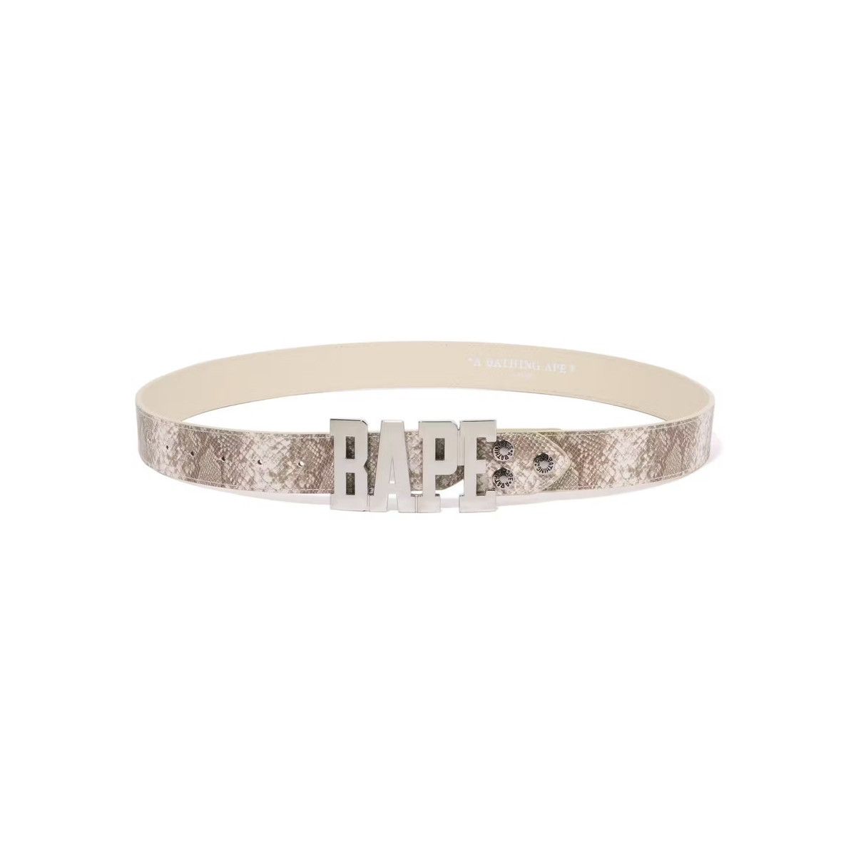 image of Bape Snake Belt Beige, Men's