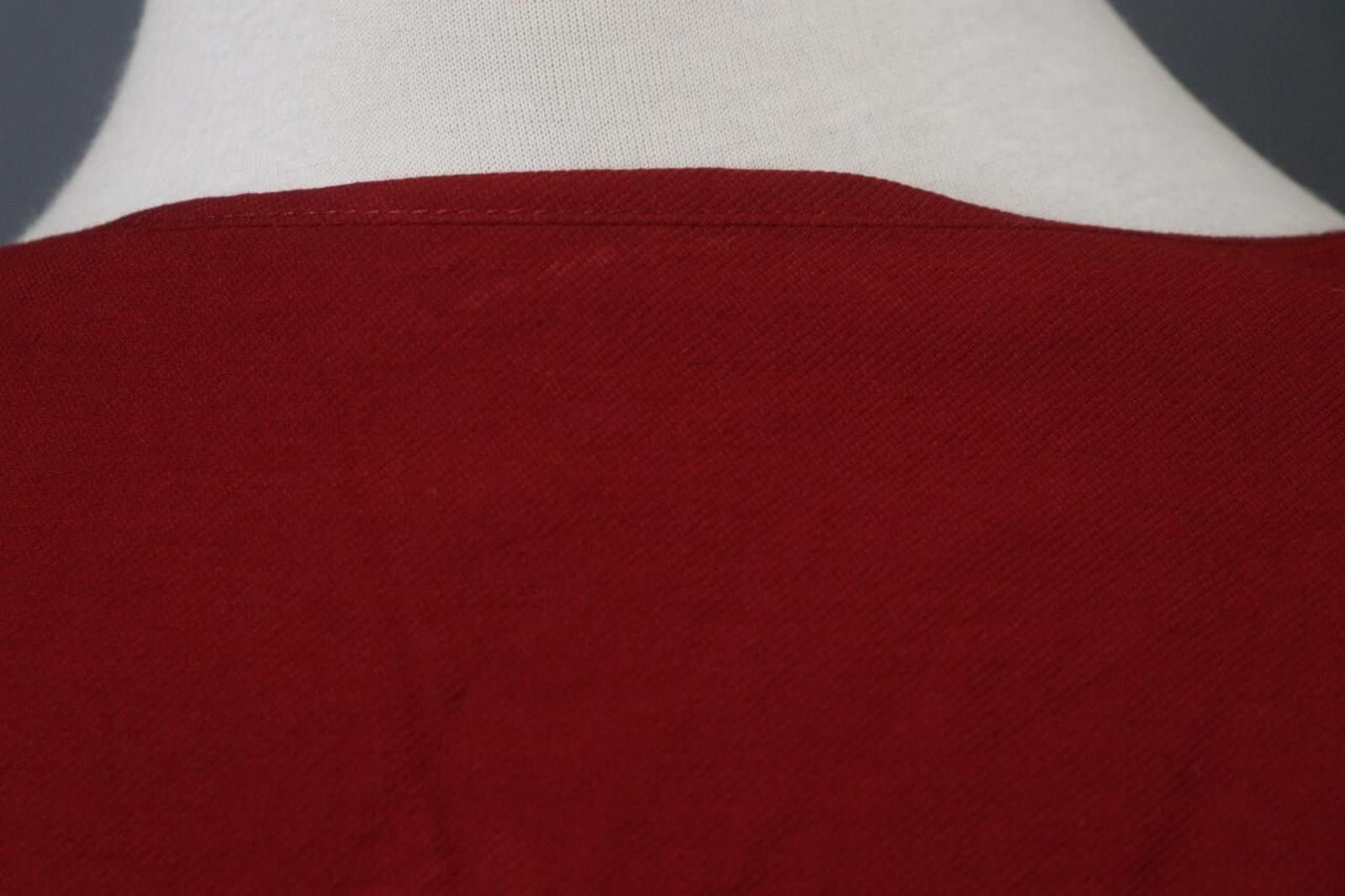 Designer Cop Copine Red Viscose Round Front Wrap Subra Top Size 42 Size M / US 6-8 / IT 42-44 - 9 Thumbnail