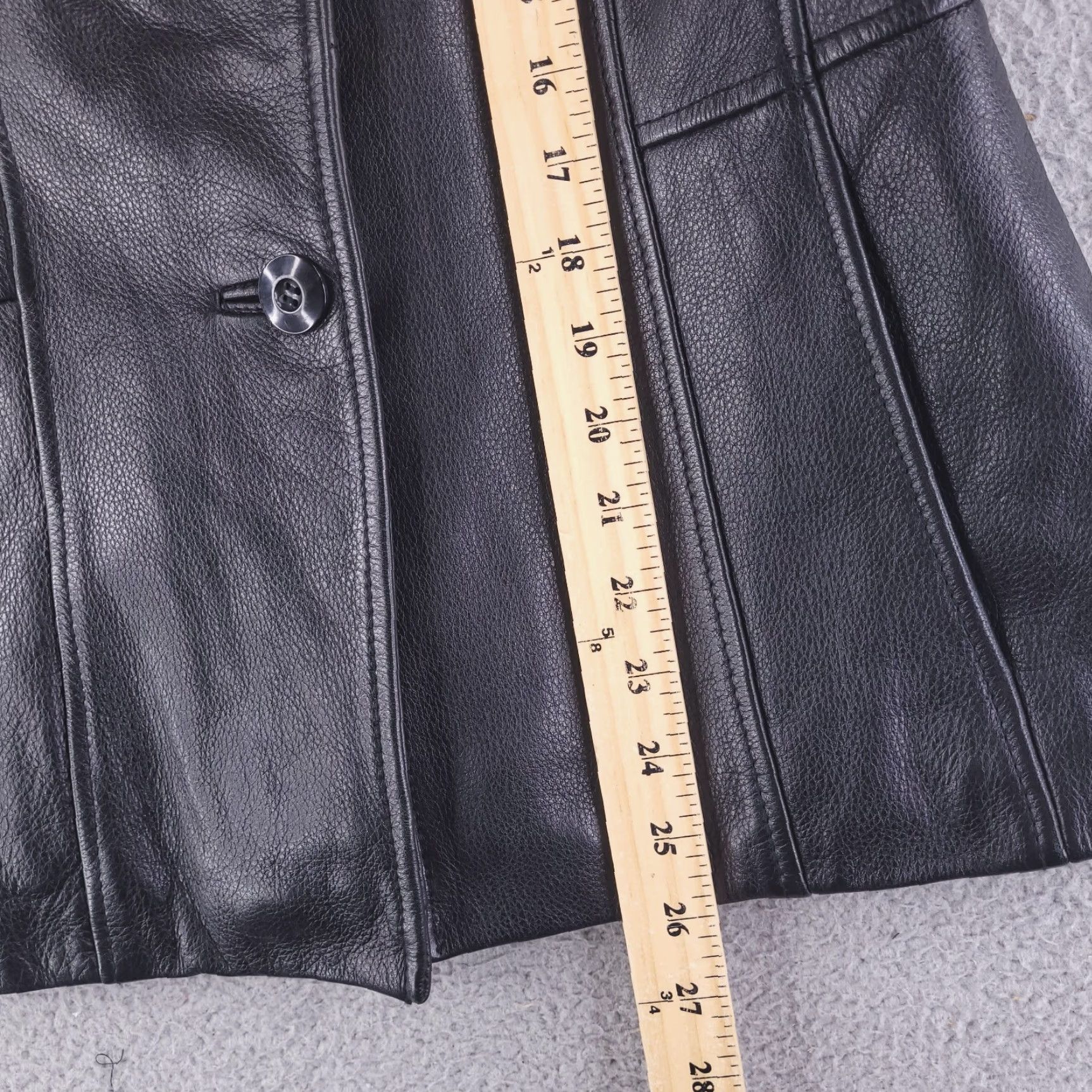 Vintage VINTAGE Wilsons Leather jacket Womens Small Black Button Overcoat Real Genuine CLEAN!! Size S / US 4 / IT 40 - 7 Thumbnail