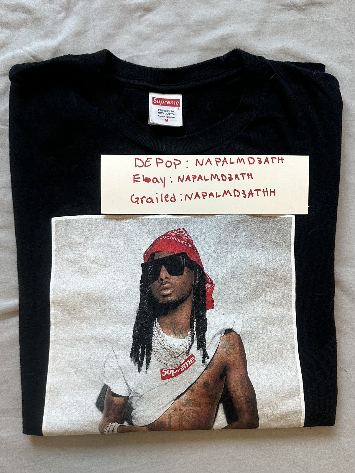 Supreme supreme playboi carti photo tee Size US M / EU 48-50 / 2 - 5 Thumbnail