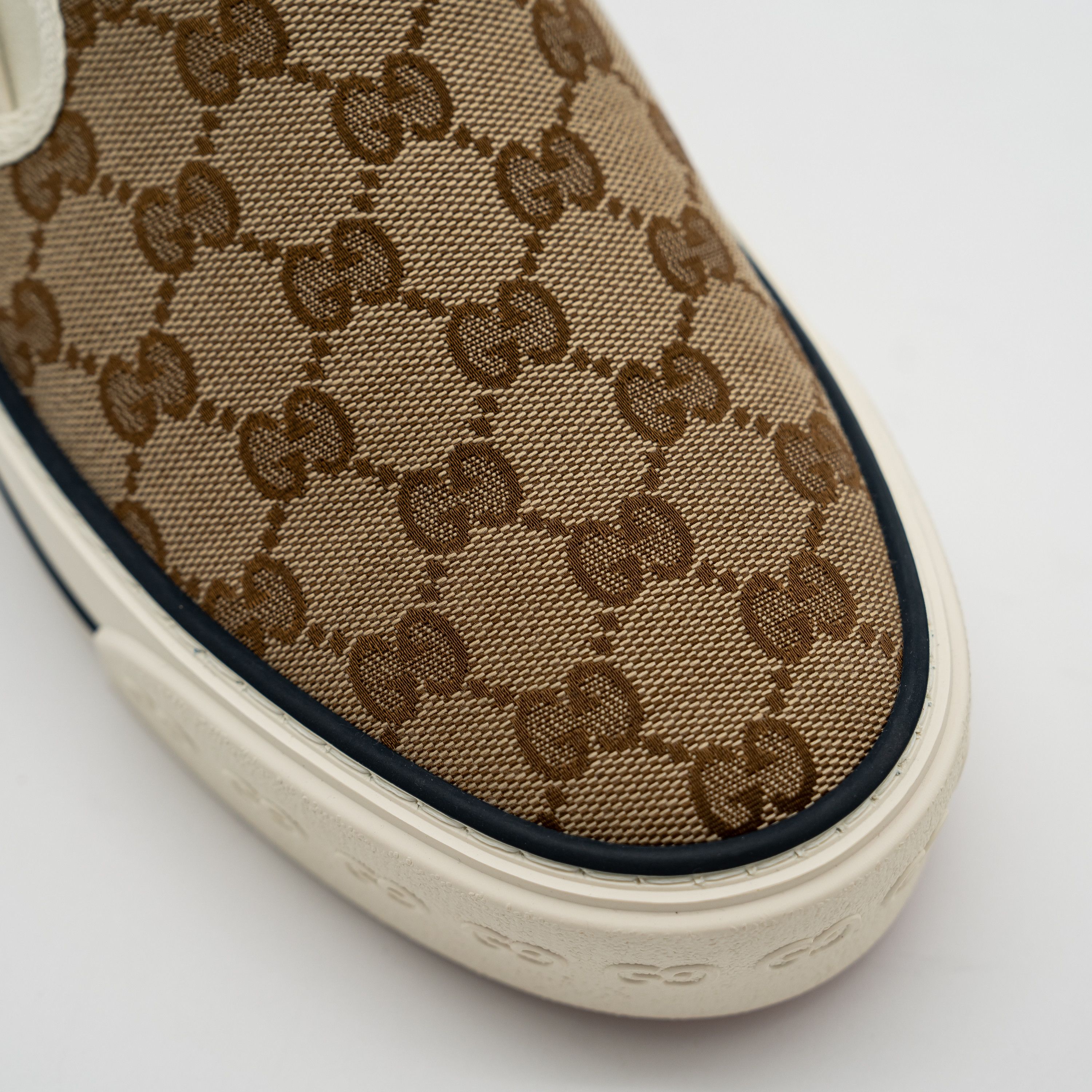 Gucci 42G Gucci GG Supreme Loafers Sneakers Slip On Tennis Beige Size US 12 / IT 42 - 7 Thumbnail