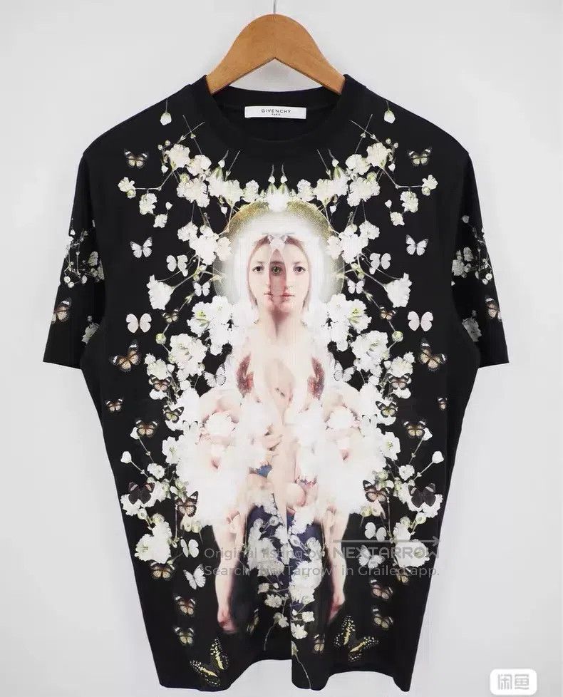 Givenchy Givenchy Black Starry Madonna Short Sleeve T Size US XS / EU 42 / 0 - 1 Thumbnail
