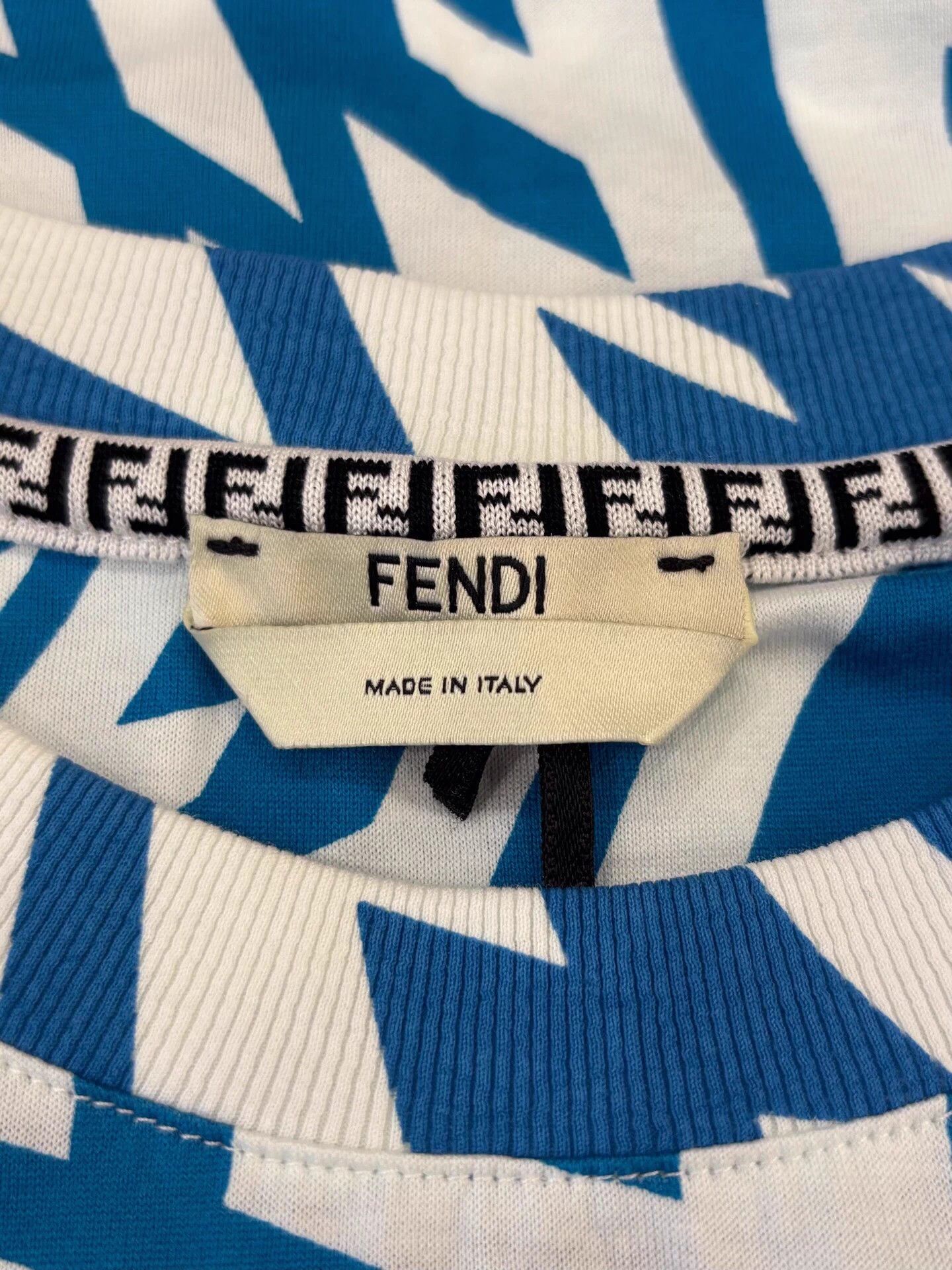 Fendi Fendi twisted FF blue/white short sleeve tee women's M Size M / US 6-8 / IT 42-44 - 5 Thumbnail
