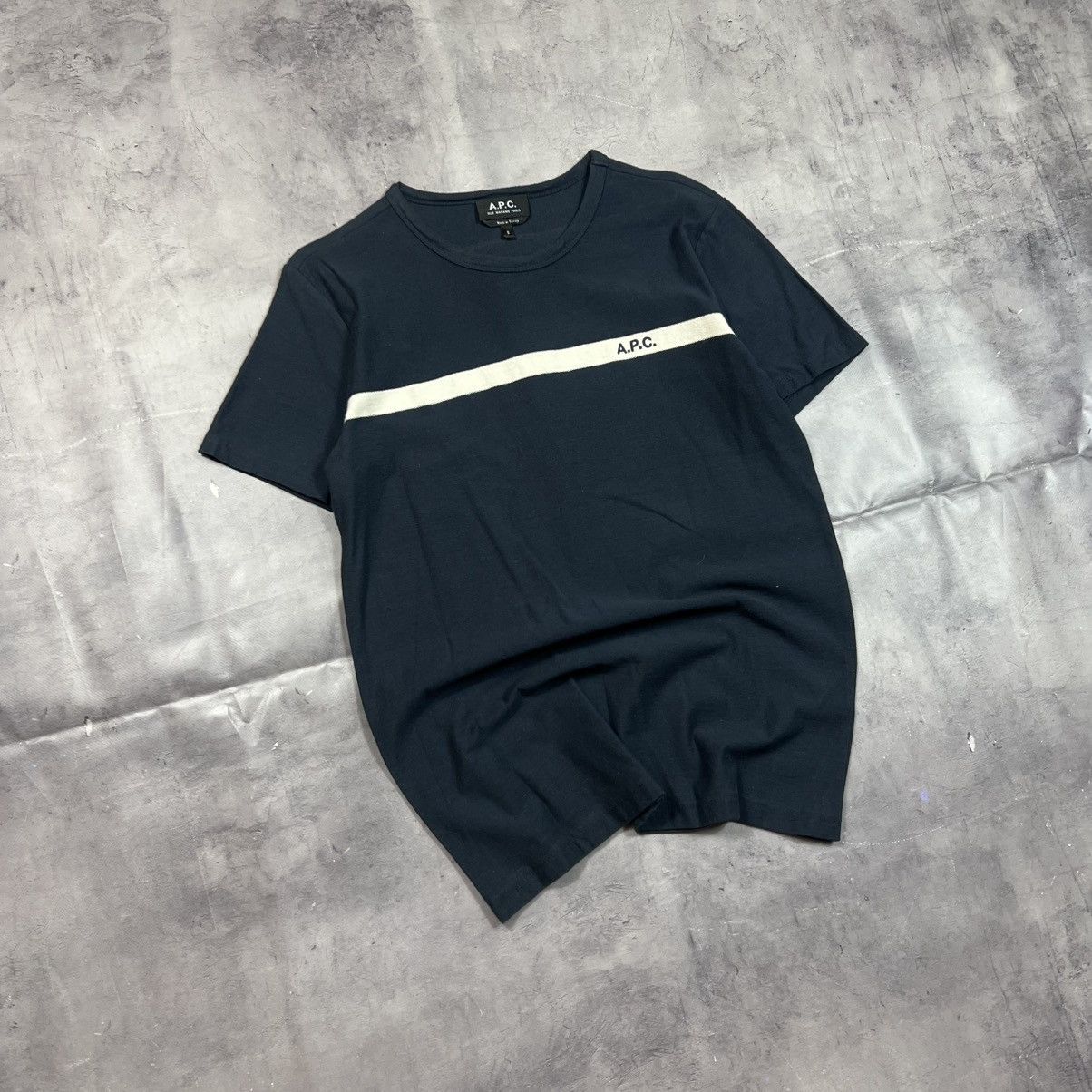 A.P.C. Rare! A.P.C Yukata Dark Navy Embroider Logo Tee Y2K Size US S / EU 44-46 / 1 - 1 Thumbnail