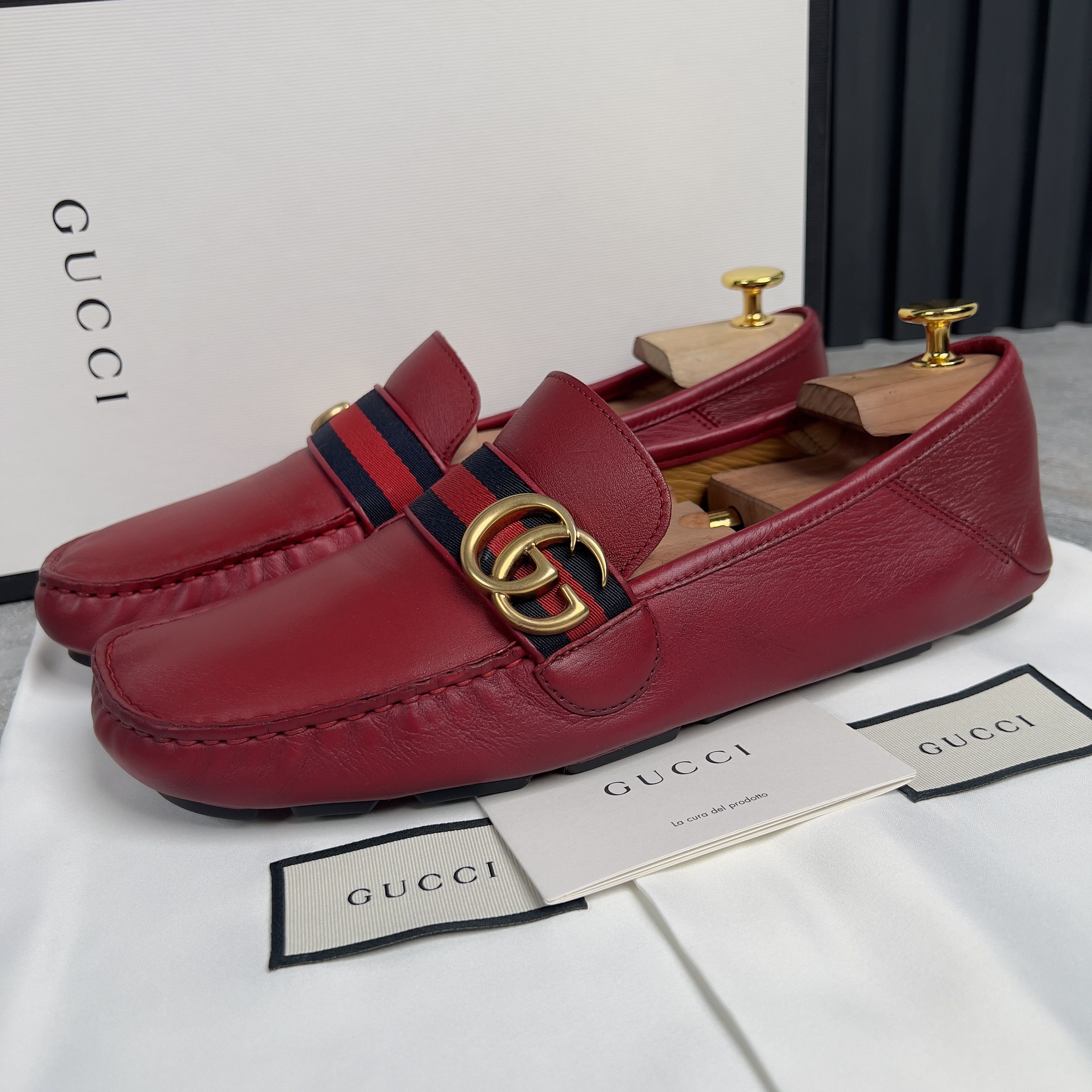 Gucci Gucci Marmont Double GG Web Driving Moccasin Leather Size US 8.5 / EU 41-42 - 1 Thumbnail