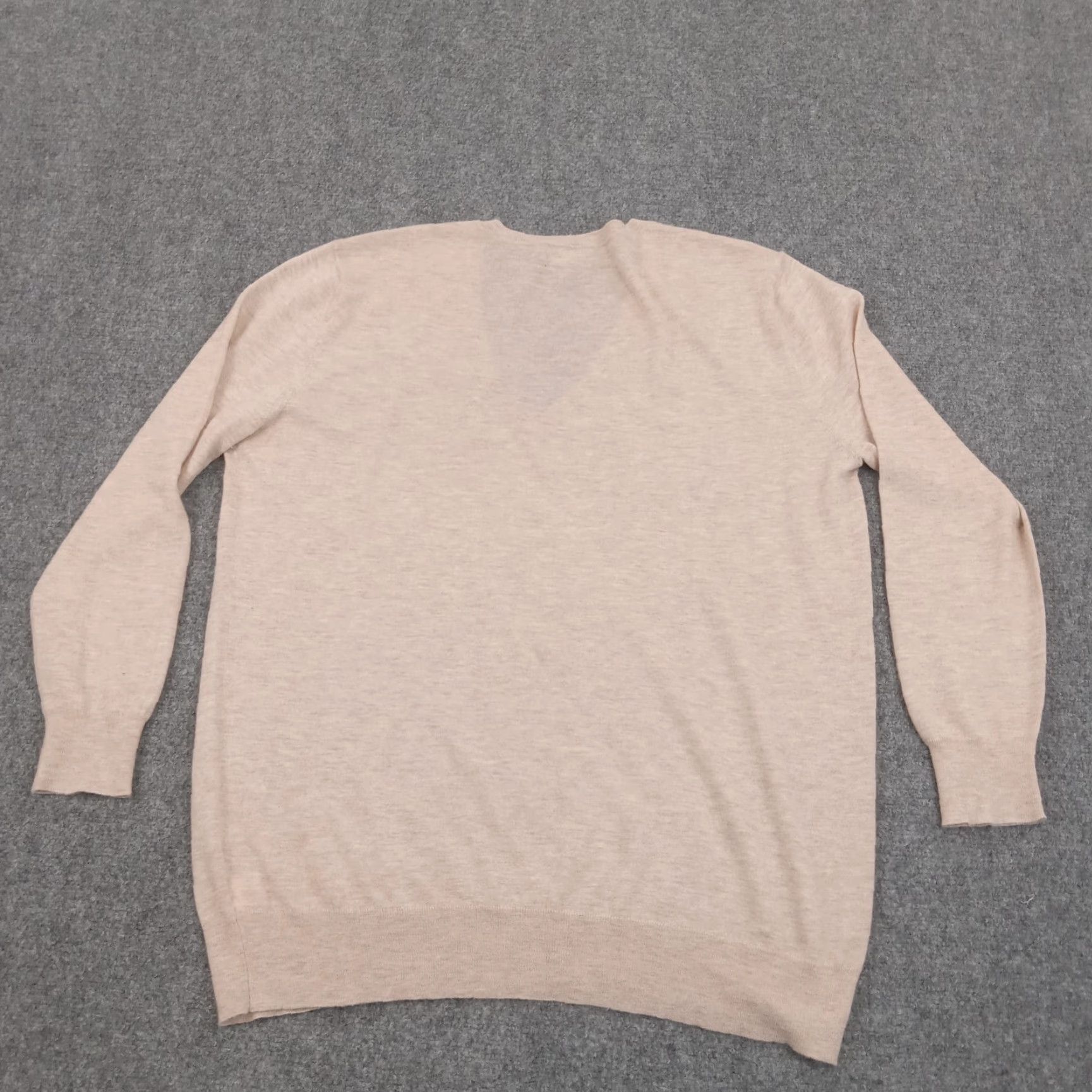 Lord & Taylor Lord Taylor Womens Sweater XL Extra Large Beige V Neck Pullover Size XL / US 12-14 / IT 48-50 - 8 Thumbnail