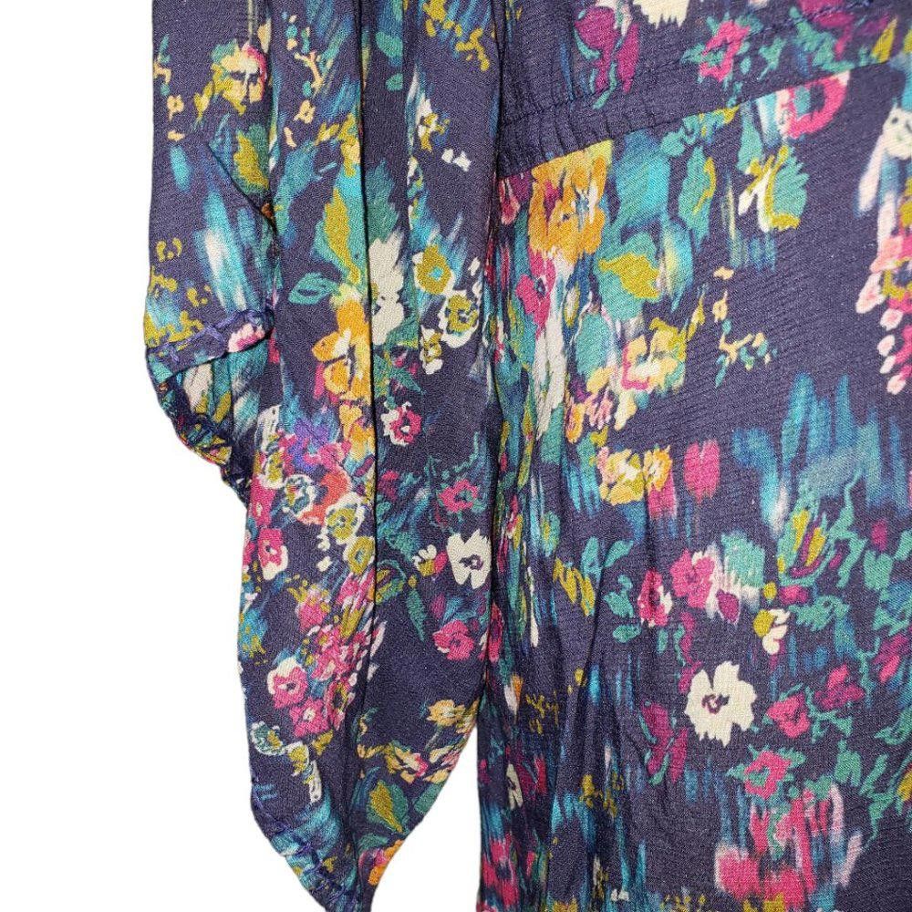 Sundae School CT342 Sundance two-piece Mini Blue Floral Flare Dress L Size L / US 10 / IT 46 - 10 Thumbnail