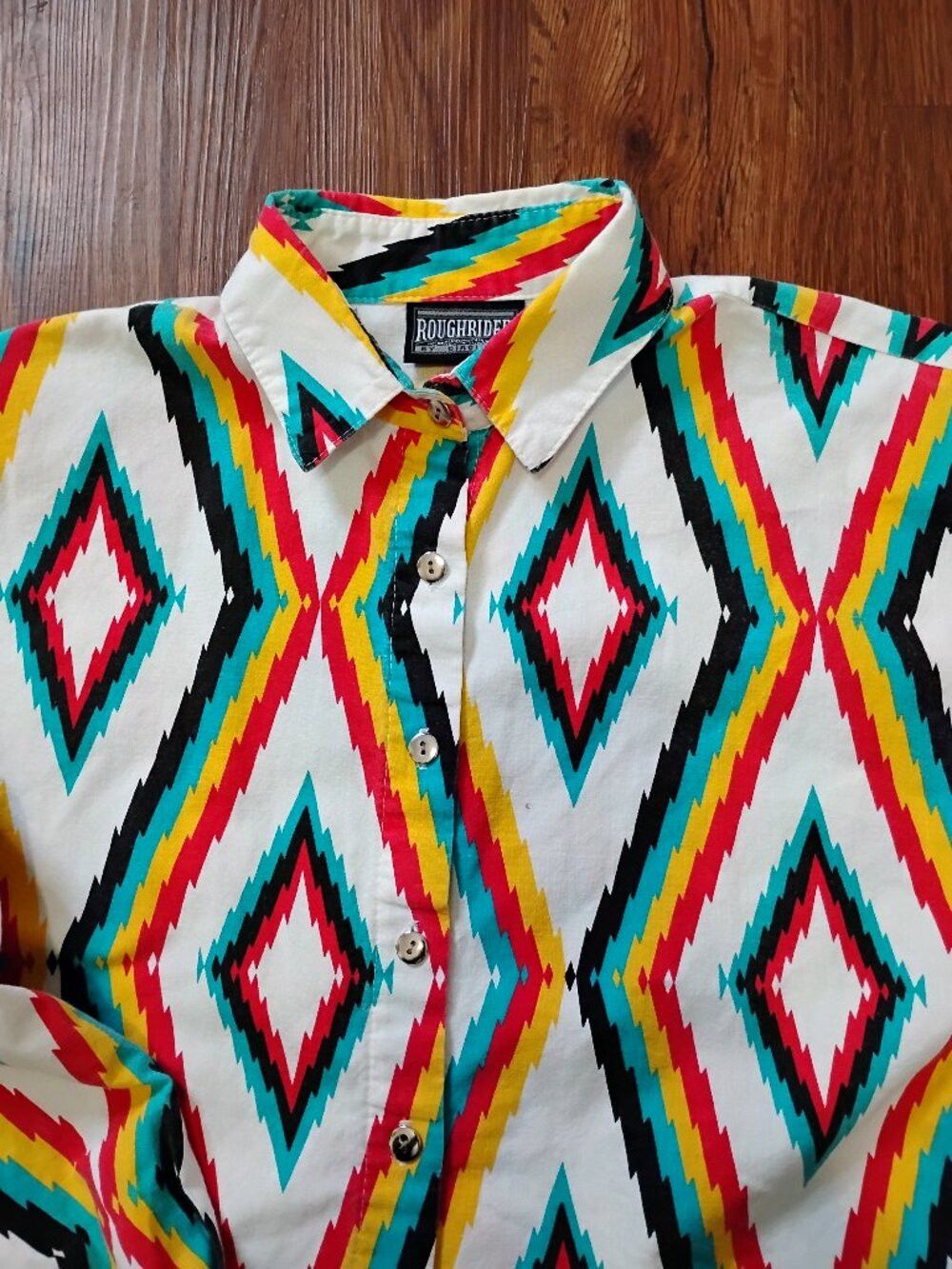 Other Vintage Roughrider Circle T Diamonds Western Button Shirt Size L / US 10 / IT 46 - 1 Thumbnail
