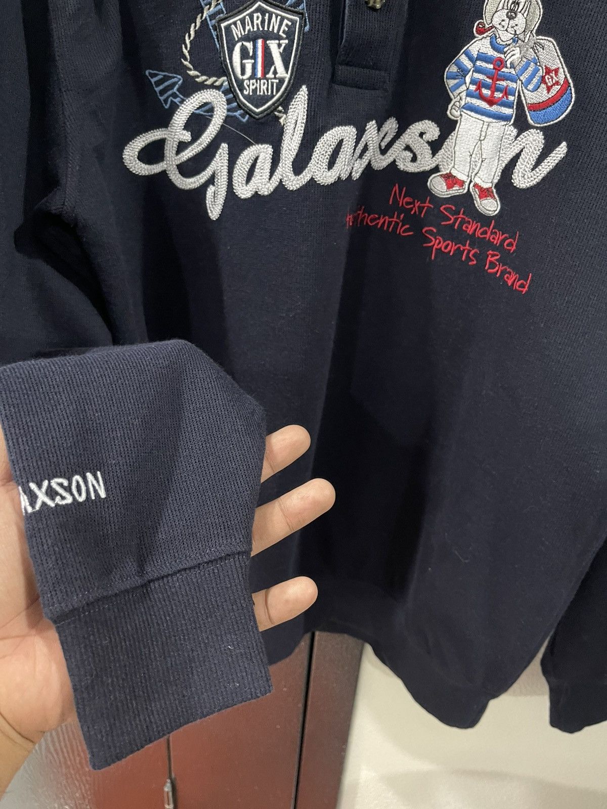 Japanese Brand Galaxson Marine Spirit Half Button Sweatshirt Size US XL / EU 56 / 4 - 6 Thumbnail