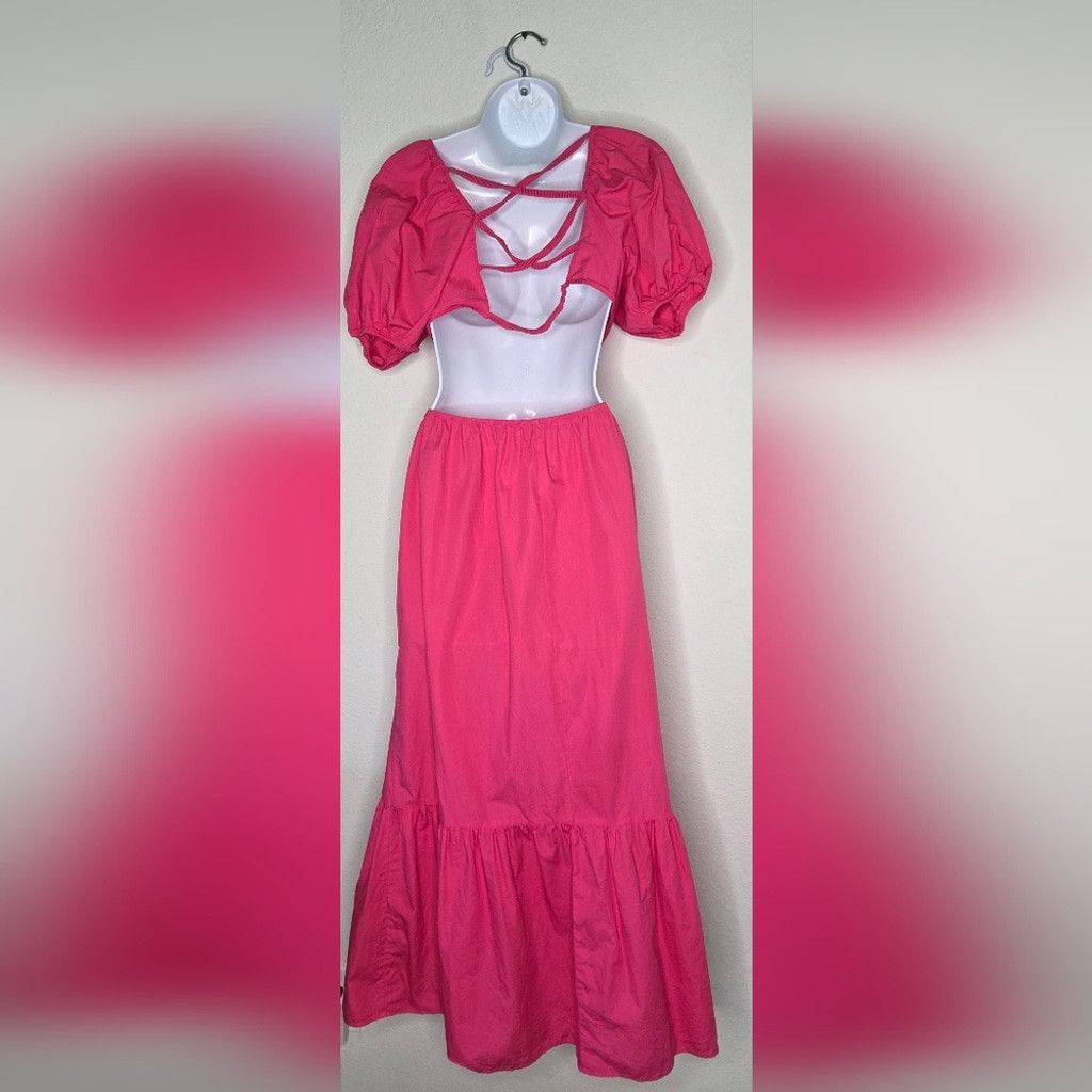 Zara Zara Cut Out Poplin Dress Midi Size M Size L / US 10 / IT 46 - 3 Thumbnail