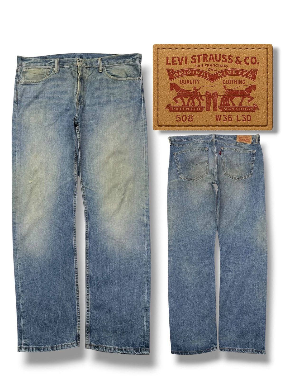 Levi's Vintage Levi’s 508 - Faded Wash, Distressed Denim Size US 40 / EU 56 - 1 Thumbnail
