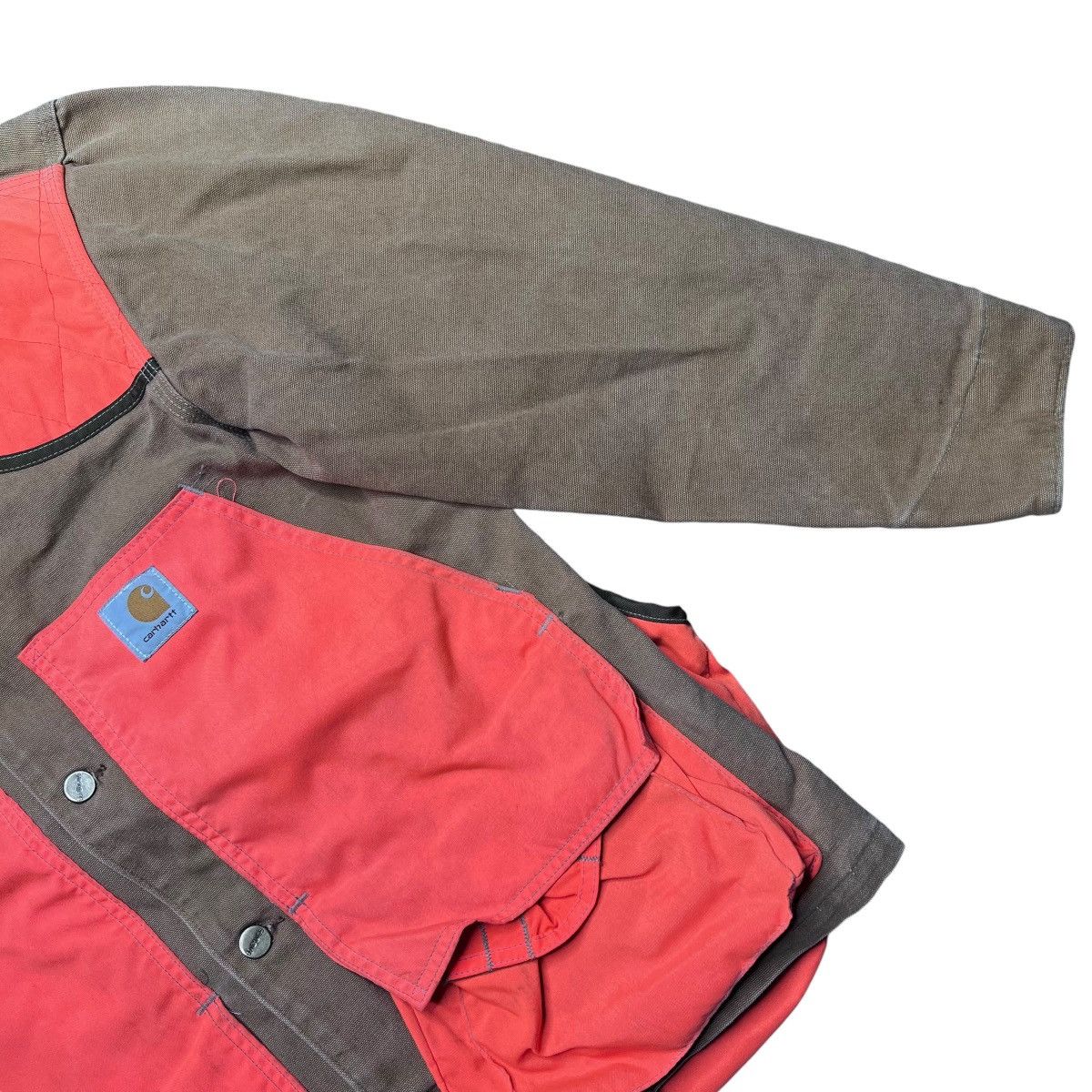 Carhartt × Vintage Vintage 1990s Carhartt Orange Duck Hunting Chore Jacket Size US M / EU 48-50 / 2 - 6 Thumbnail