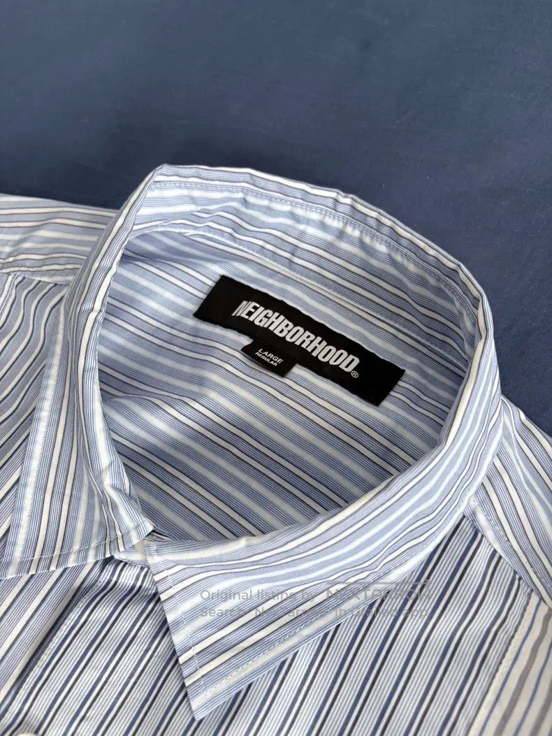 Neighborhood Neighborhood Blue and White Striped Shirt Size US L / EU 52-54 / 3 - 2 Thumbnail