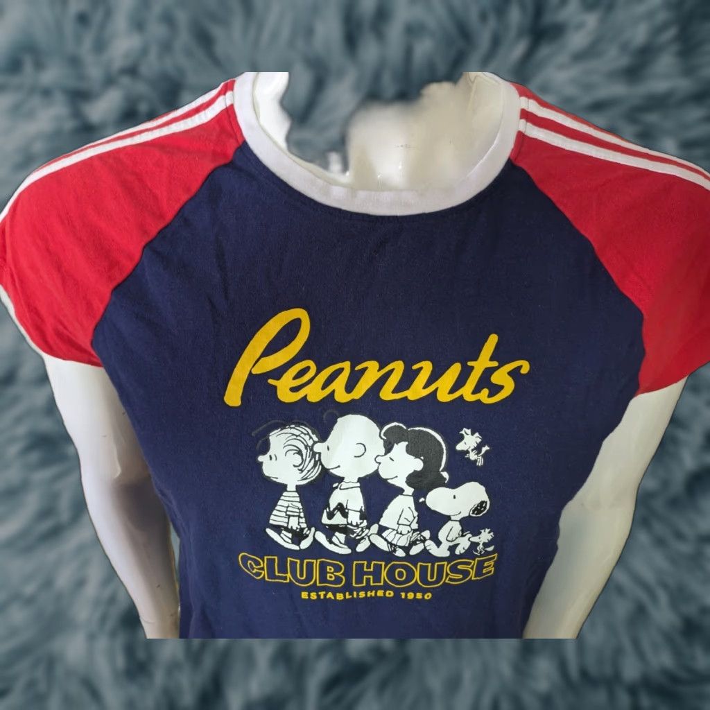 Peanuts VINTAGE Peanuts Club House Womens T-Shirt Cropped Jersey Short Sleeve Crew Neck 2XL Blue Mens Womens Girls Size XXL / US 16-18 / IT 52-54 - 1 Thumbnail