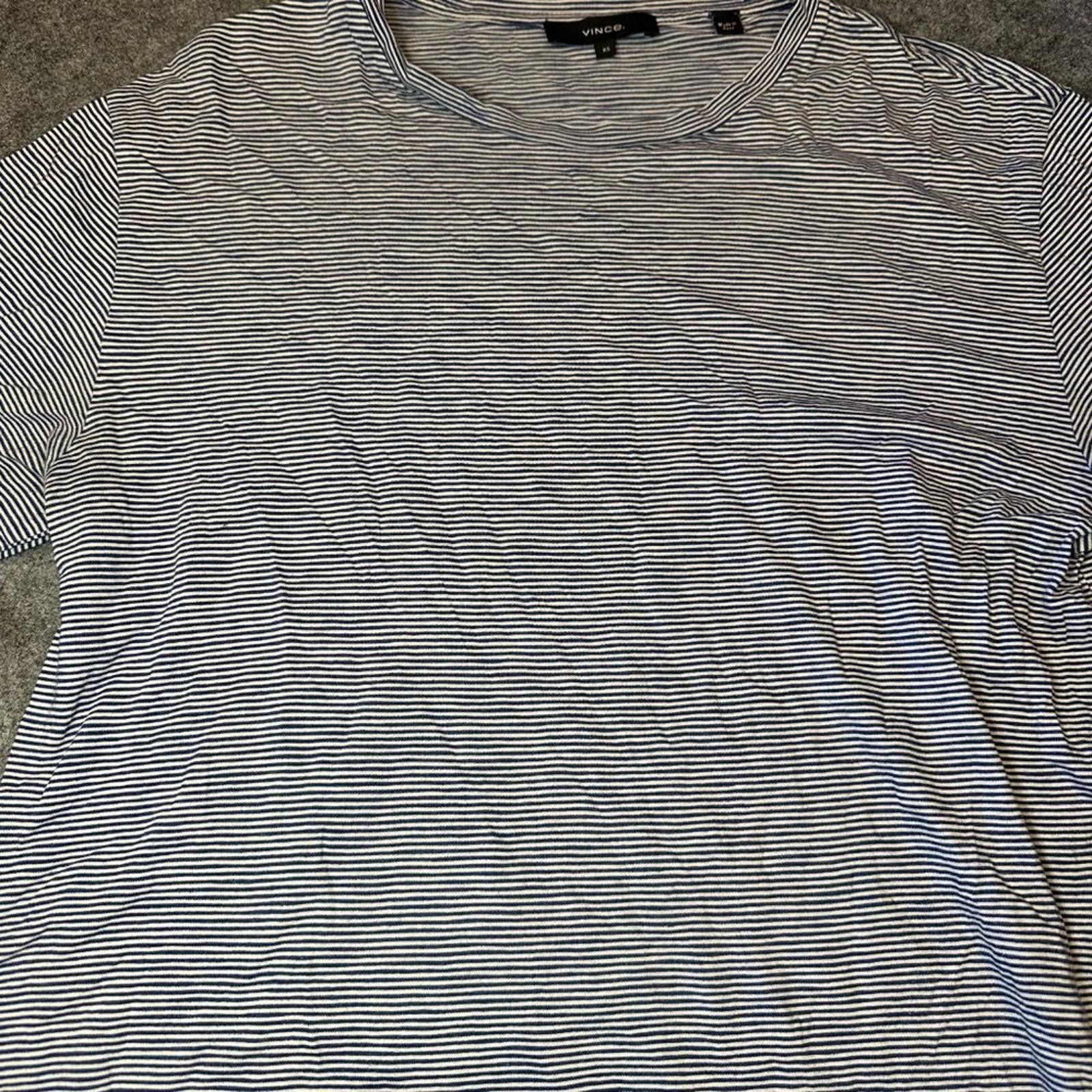 Vince Vince Men’s Striped T-Shirt – Size XS – Soft Cotton Blend Size US XS / EU 42 / 0 - 5 Thumbnail