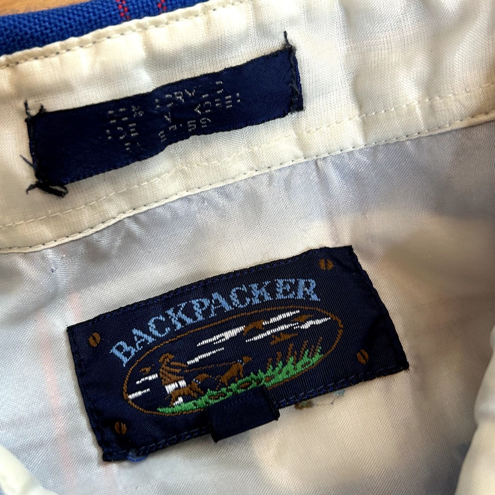 Vintage Vintage Backpacker Blue & White Flannel XL Size US XL / EU 56 / 4 - 2 Thumbnail