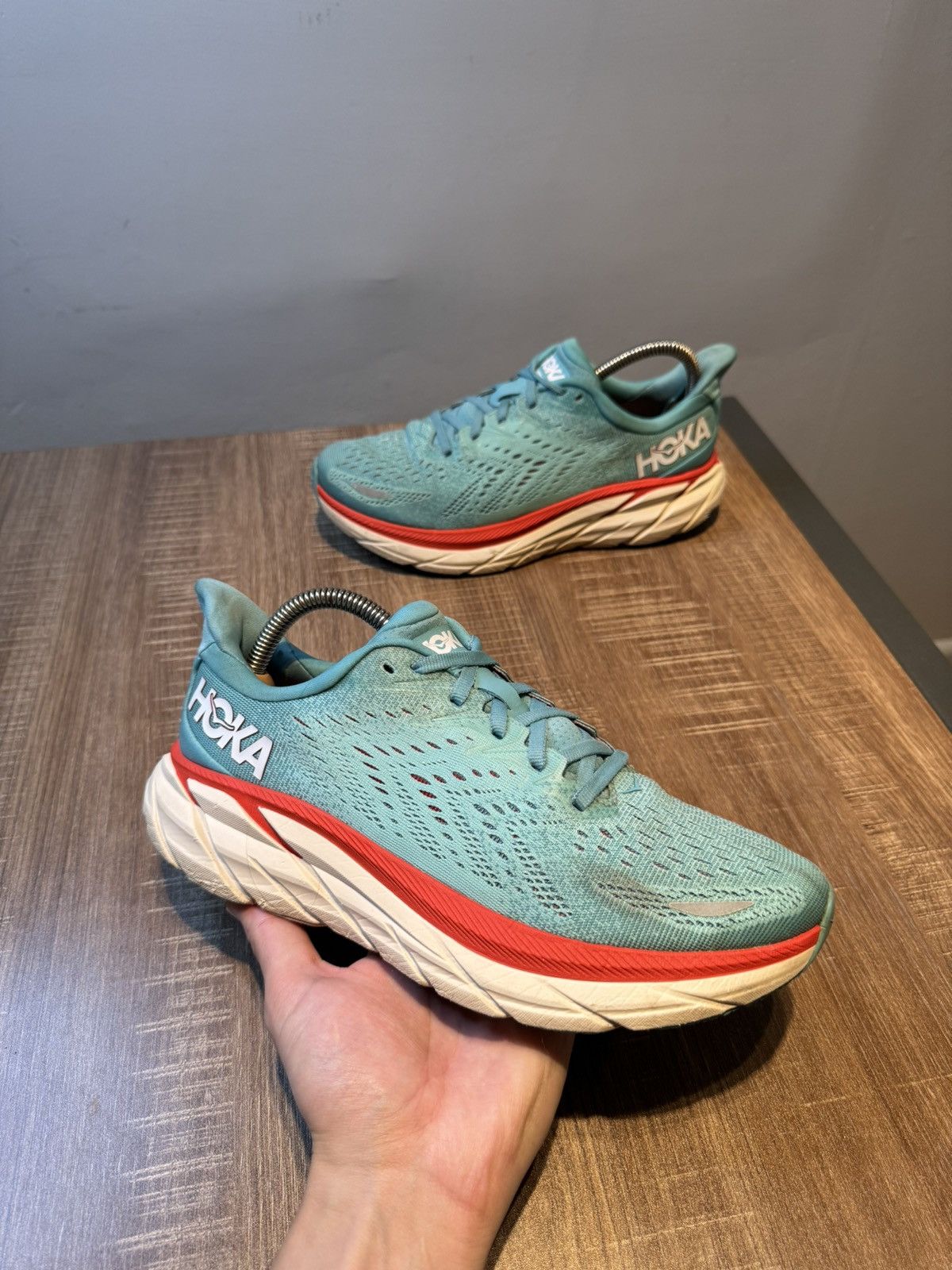 Hoka Hoka One One Clifton 8 AEBL Blue Running Gym Womens Size 8B Size US 8 / IT 38 - 1 Thumbnail