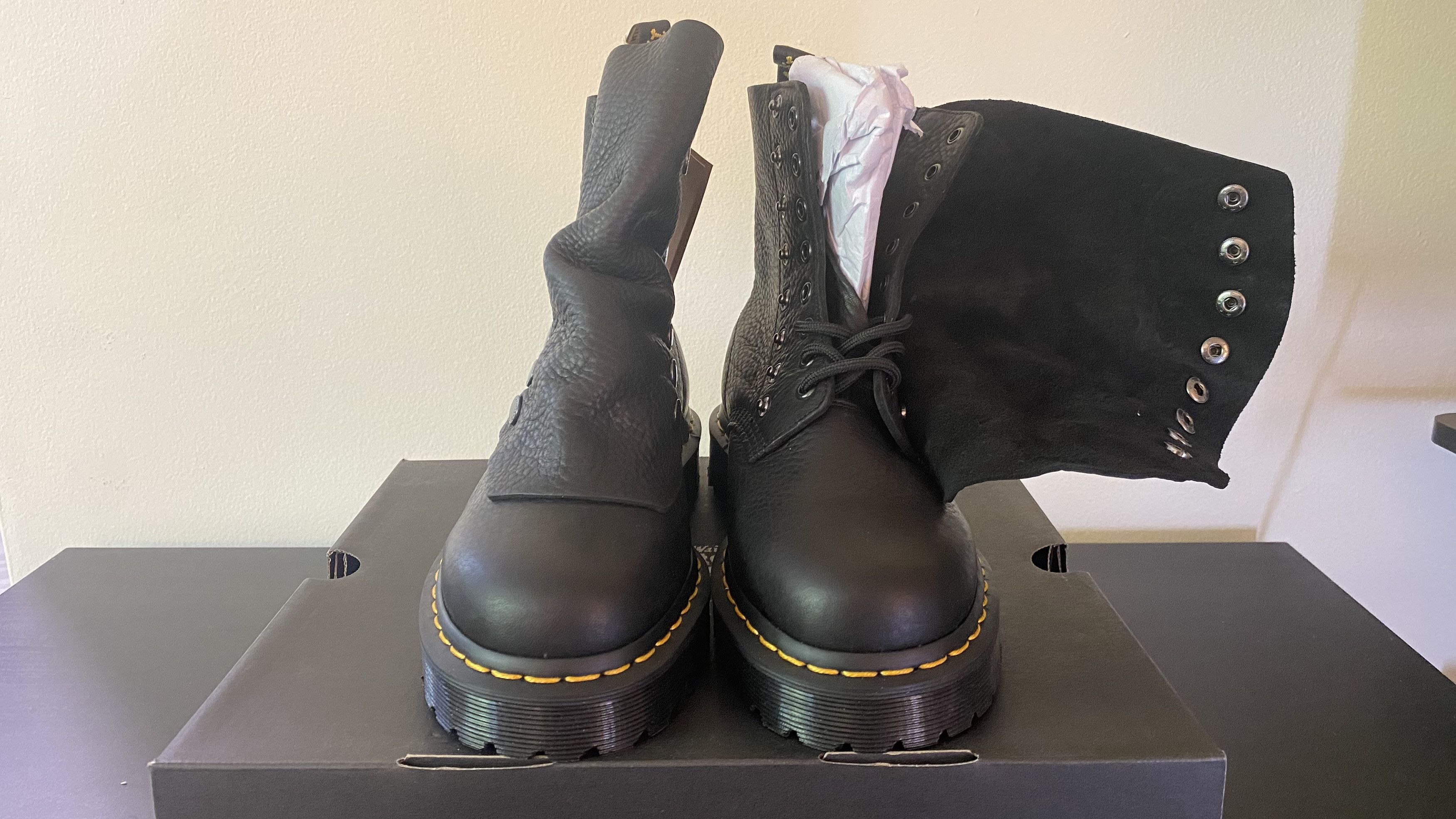 Dr. Martens × Yohji Yamamoto LIMI feu × Dr. Martens DOT BUTTON BOOTS Size US 9 / IT 39 - 3 Thumbnail