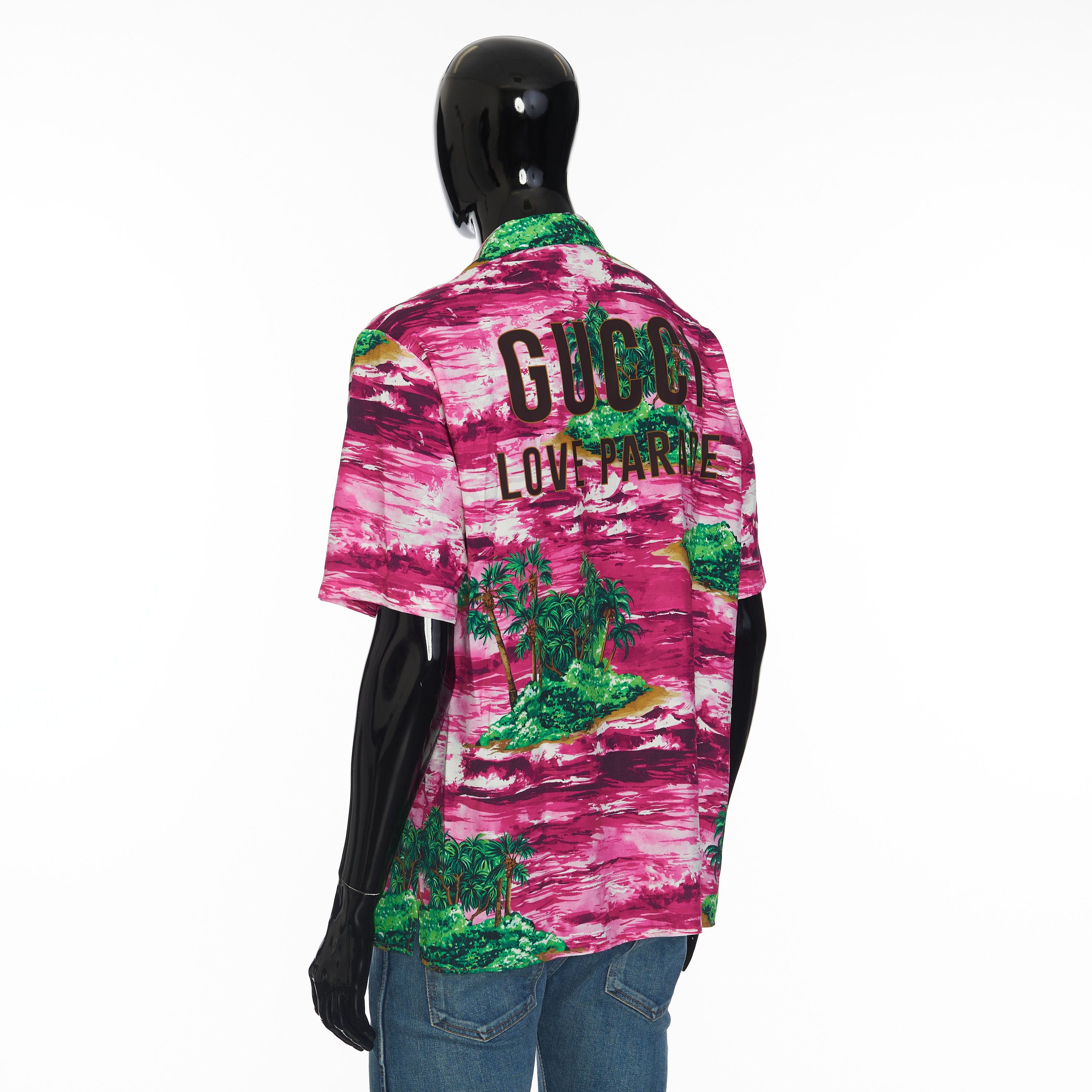 Gucci Multicolor Viscose Bowling Shirt With Island Print Size US S / EU 44-46 / 1 - 4 Thumbnail