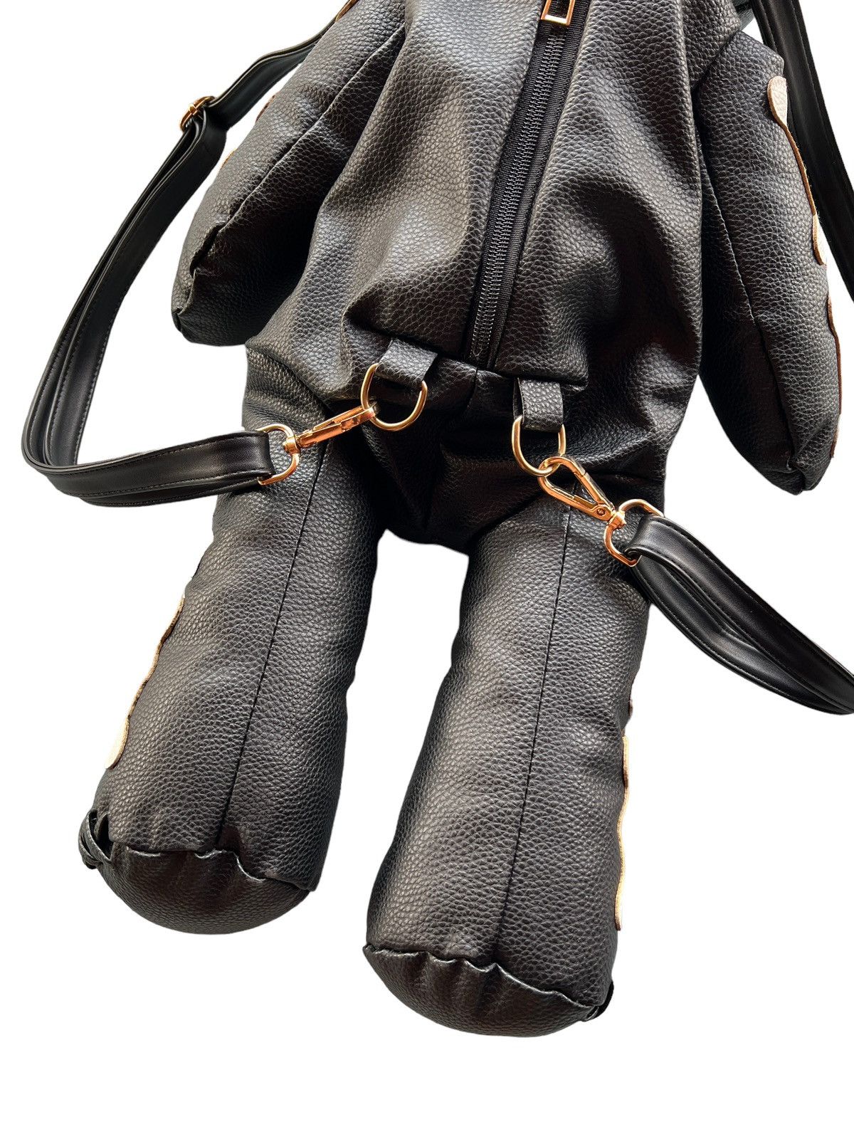 Japanese Brand Goth Skull Bear Faux Leather Backpack Size ONE SIZE - 6 Thumbnail