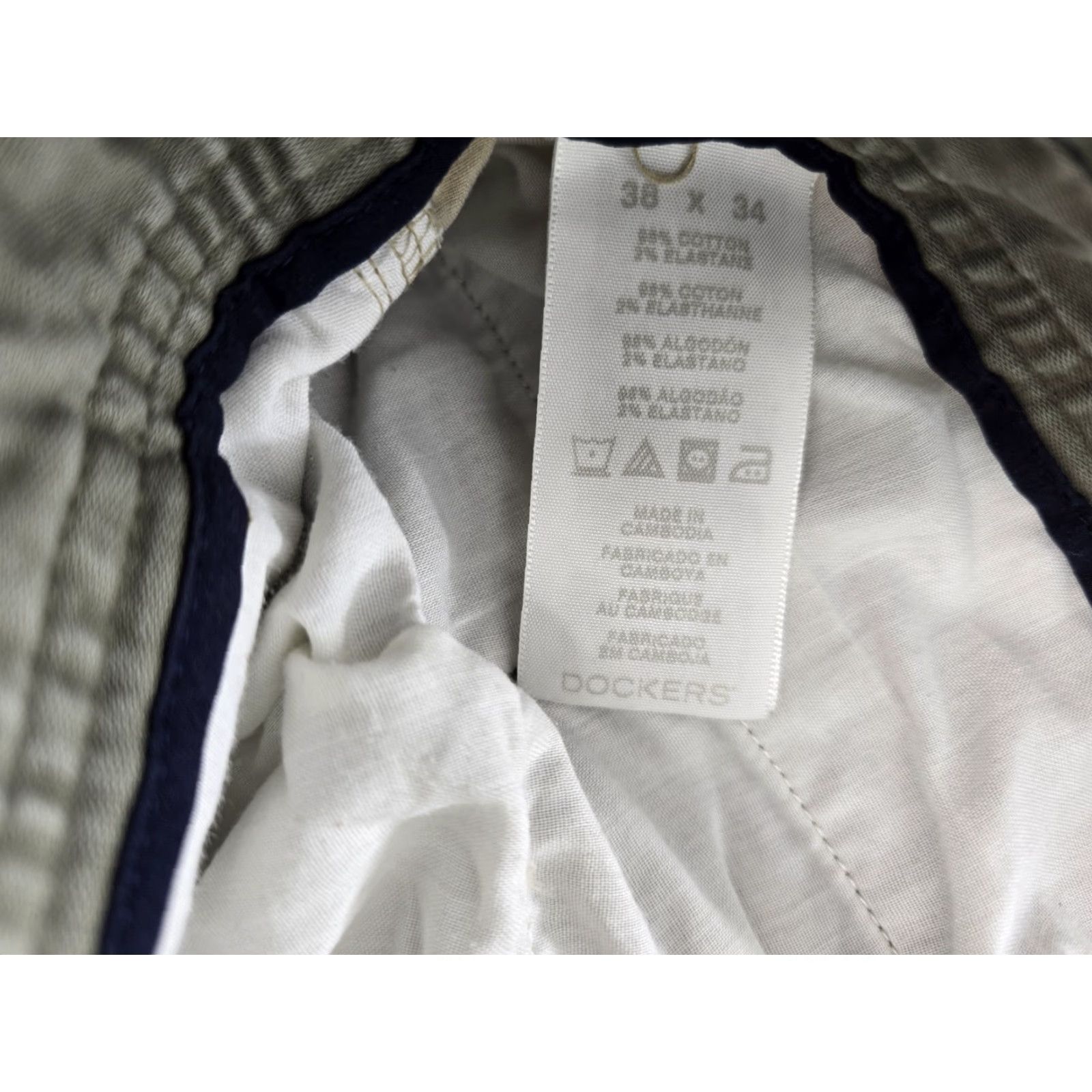 Dockers Dockers Men’s Chino Pants - Khaki - Size 38x34 - Cotton Elastane - Regular - Button Zip Pockets - Casual Business Travel Set Size US 38 / EU 54 - 6 Thumbnail