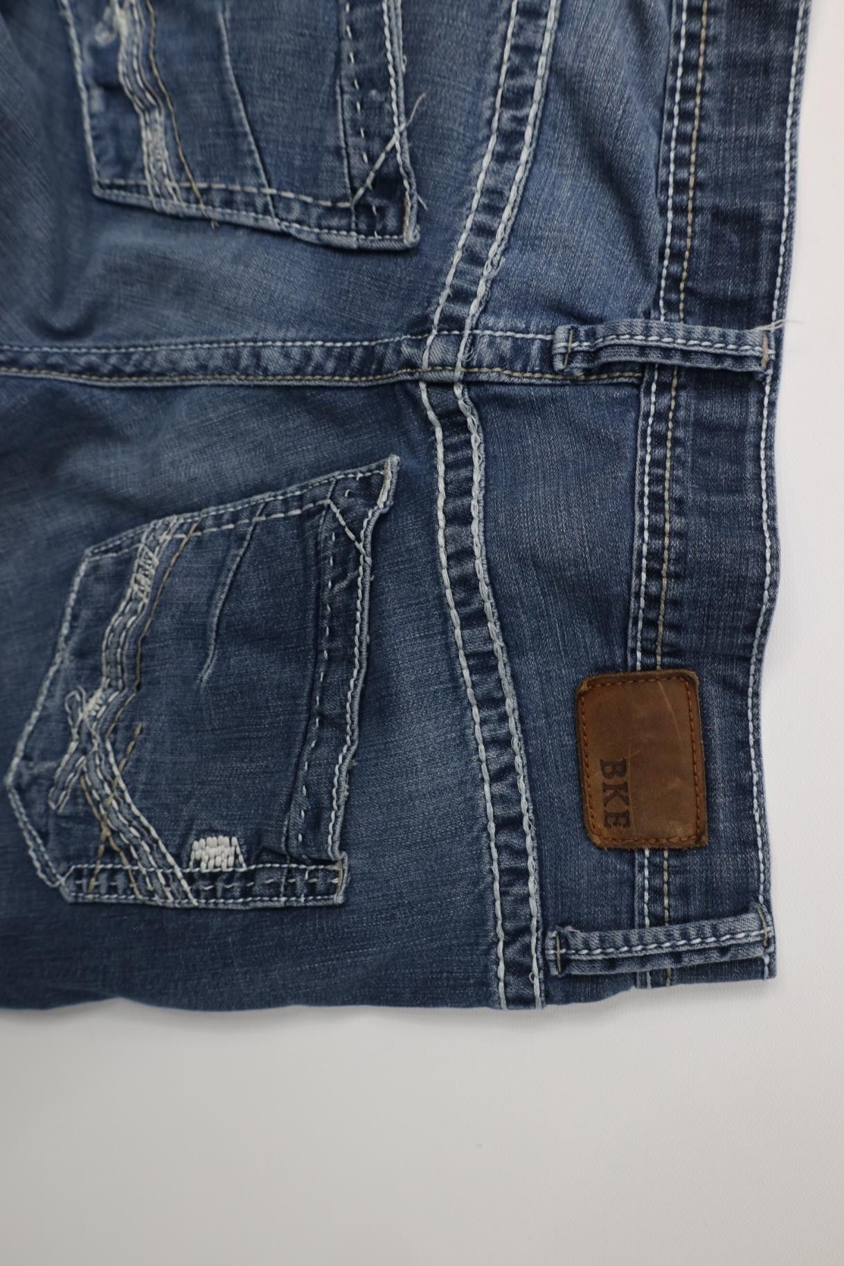 Vintage Buckle BKE Thick Stitch Stretch Carter Bootcut Jeans Blue Size US 33 - 15 Thumbnail