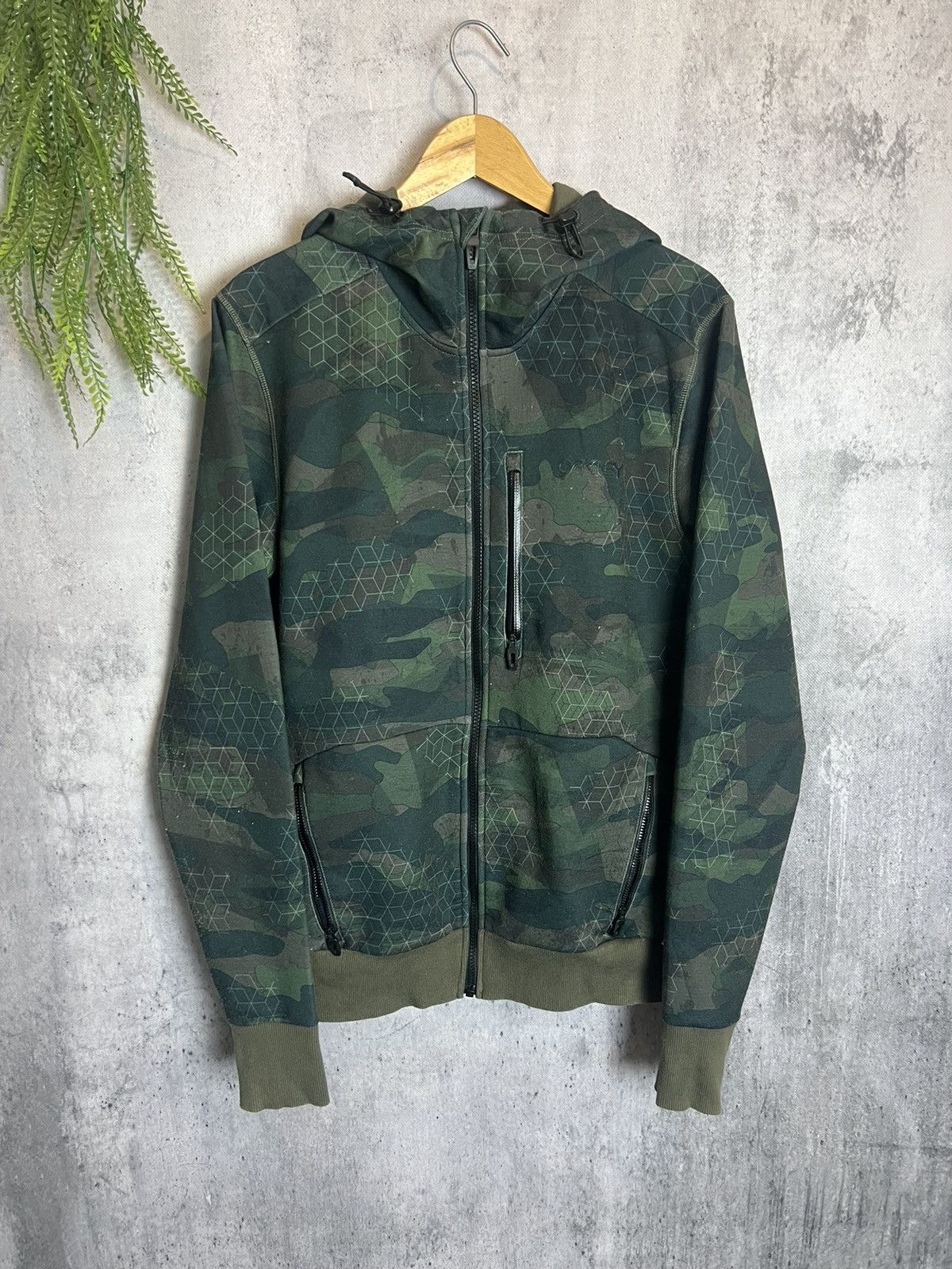 Oakley Oakley zip fleece camo green Size US S / EU 44-46 / 1 - 1 Thumbnail