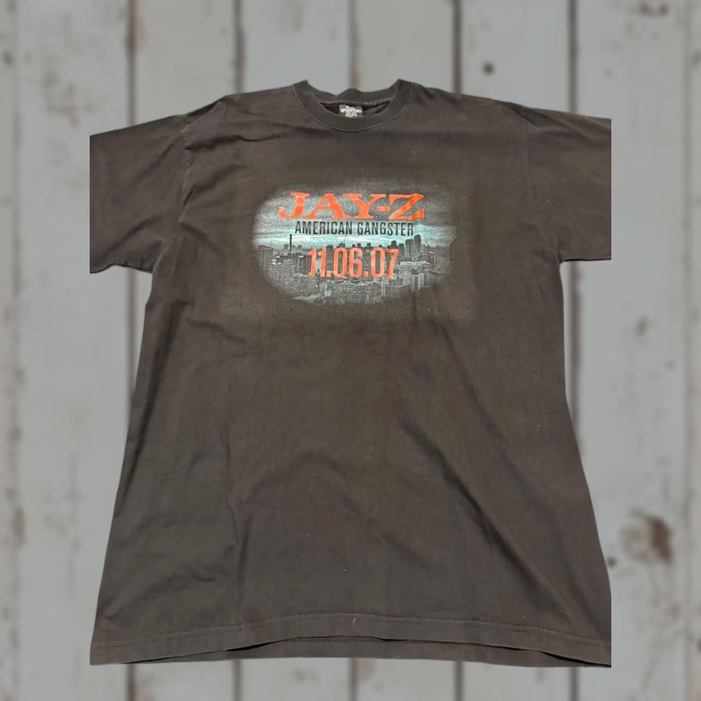 Fruit Of The Loom VINTAGE Jay-Z American Gangster Promo T-Shirt 2XL Album Tracklist Rap Tee 2007 Size US XXL / EU 58 / 5 - 1 Thumbnail