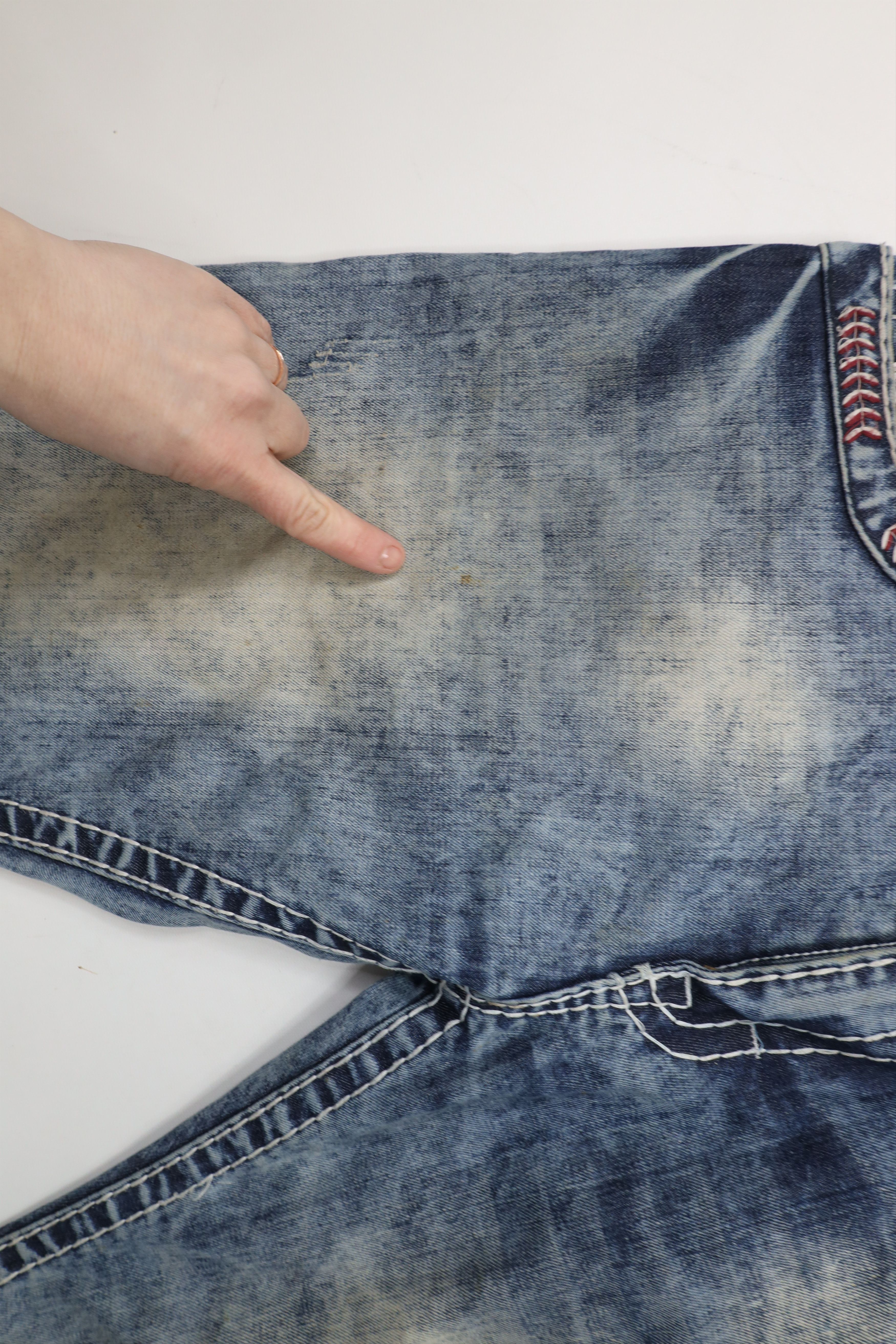 Rock Revival × Vintage Rock Revival Thick Stitch Tate Straight Stretch Jeans Size US 38 / EU 54 - 6 Thumbnail