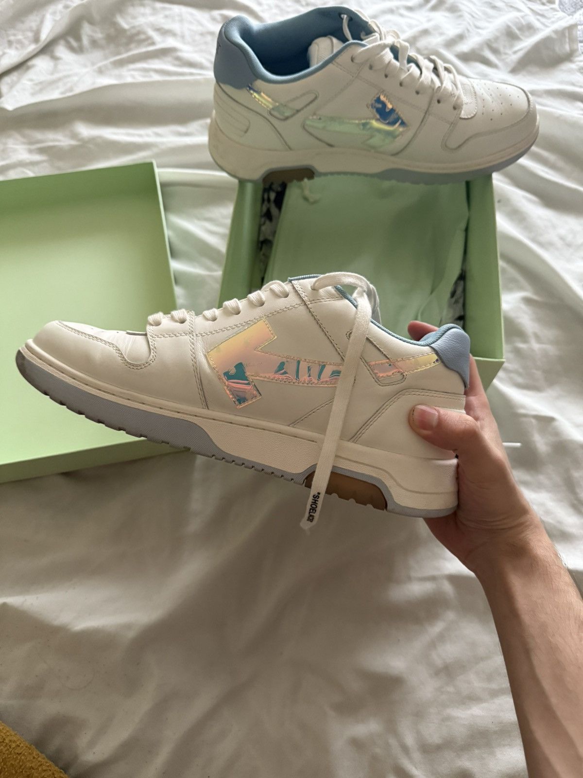 Off-White Off White Out of Office Iridescent Blue Size US 10 / EU 43 - 9 Thumbnail