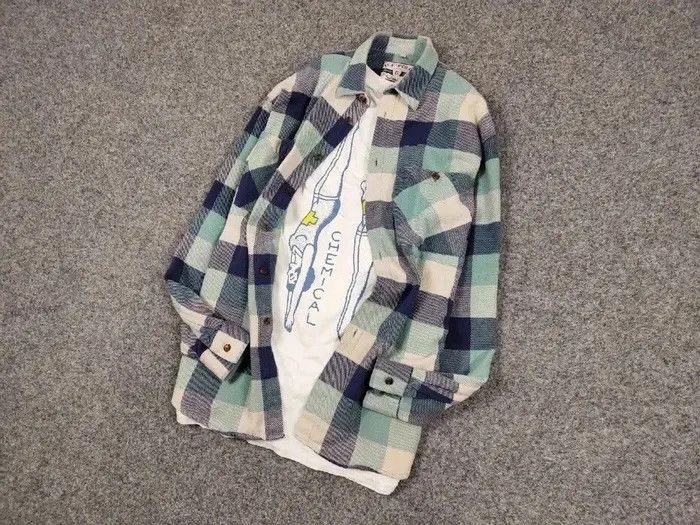 Flannel Vintage Flannel Shirt Travis Scott Style Streetwear Hype Size US M / EU 48-50 / 2 - 2 Thumbnail