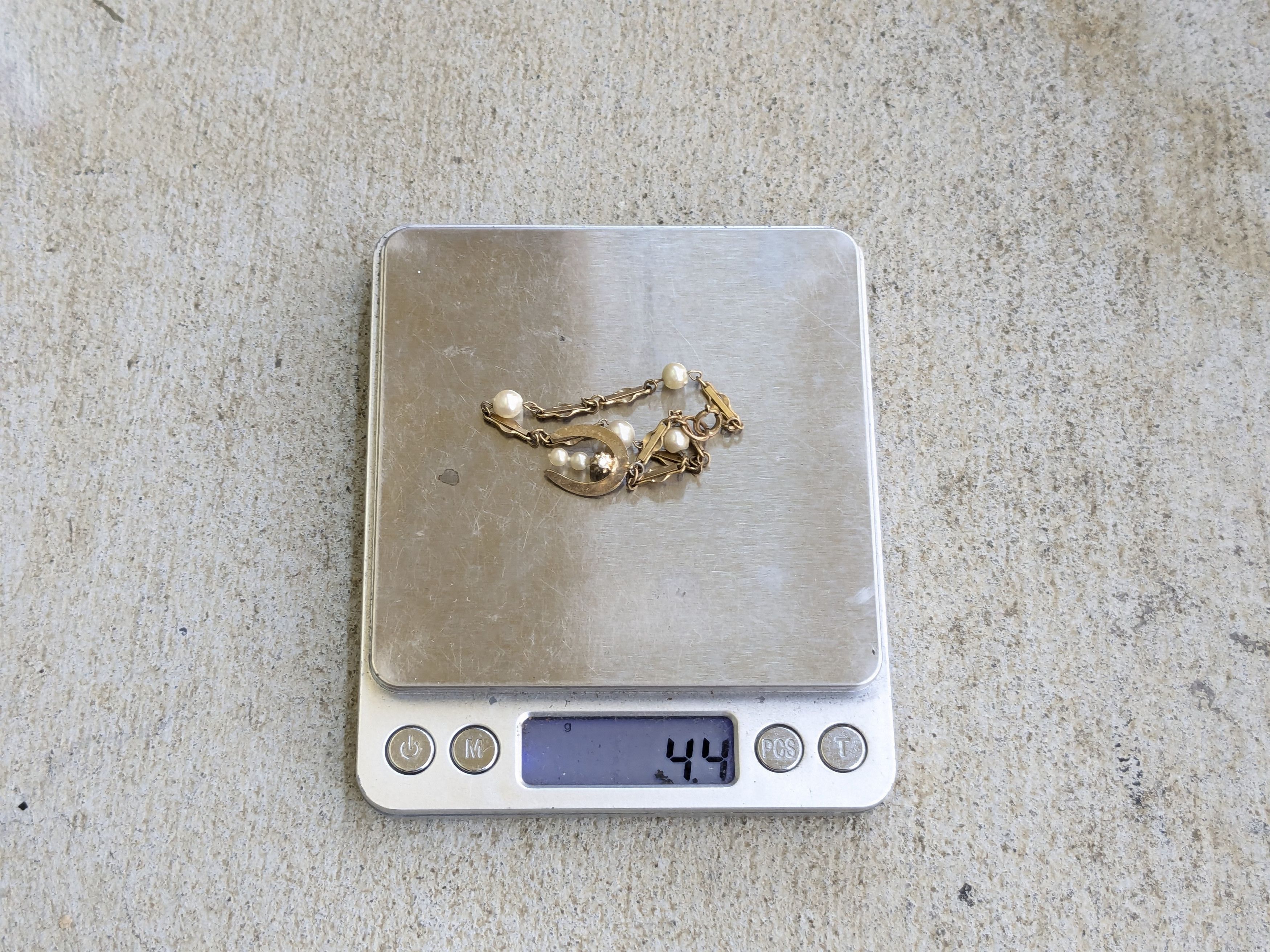 Jewelry × Vintage Vintage Gold Bracelet Pearl Bracelet 1/20 12k GF 7.5" Size ONE SIZE - 10 Thumbnail