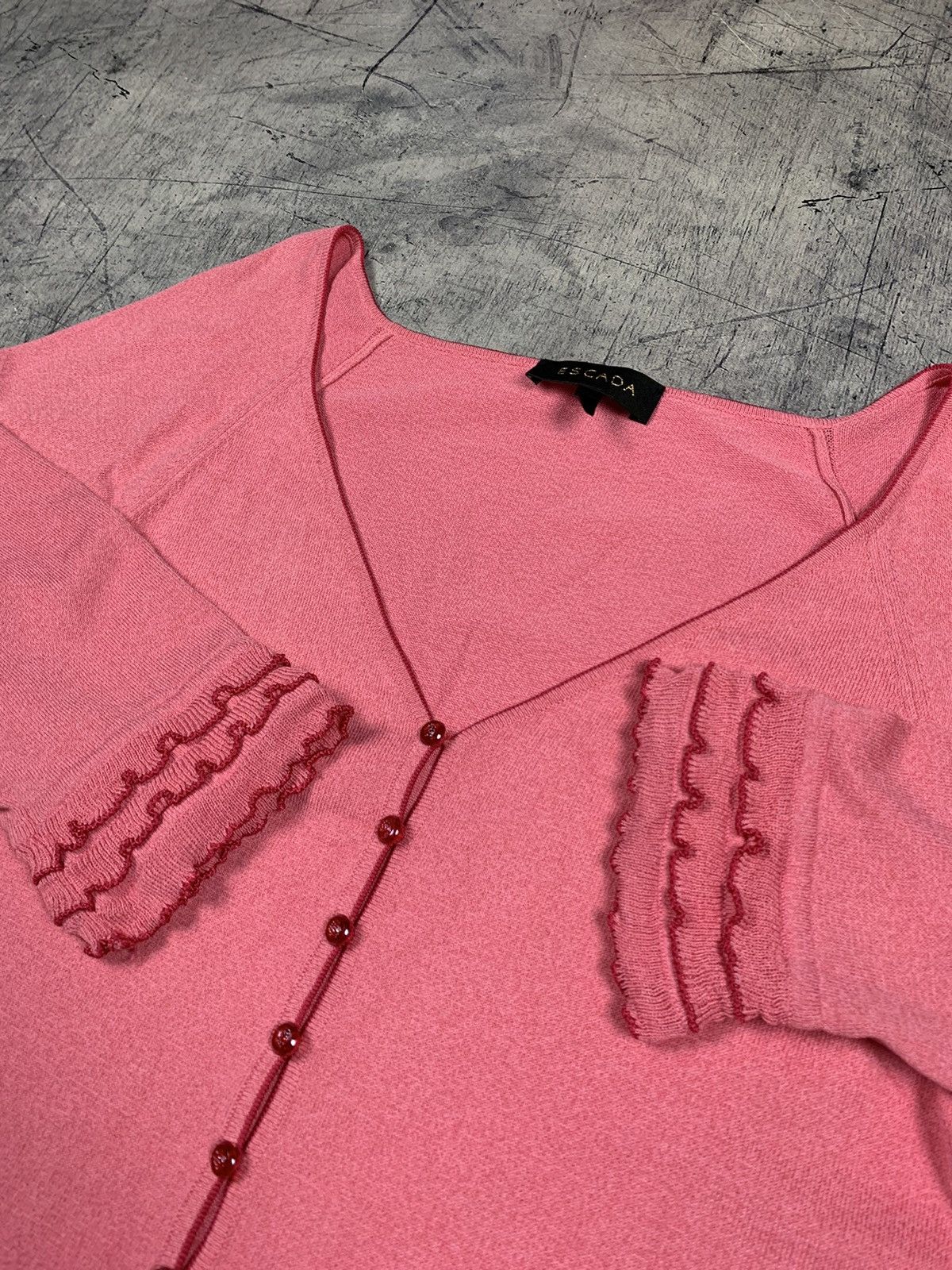 Escada Escada Cardigan Sweater IT 44 Pink Designer Luxury 90’s Size M / US 6-8 / IT 42-44 - 8 Thumbnail