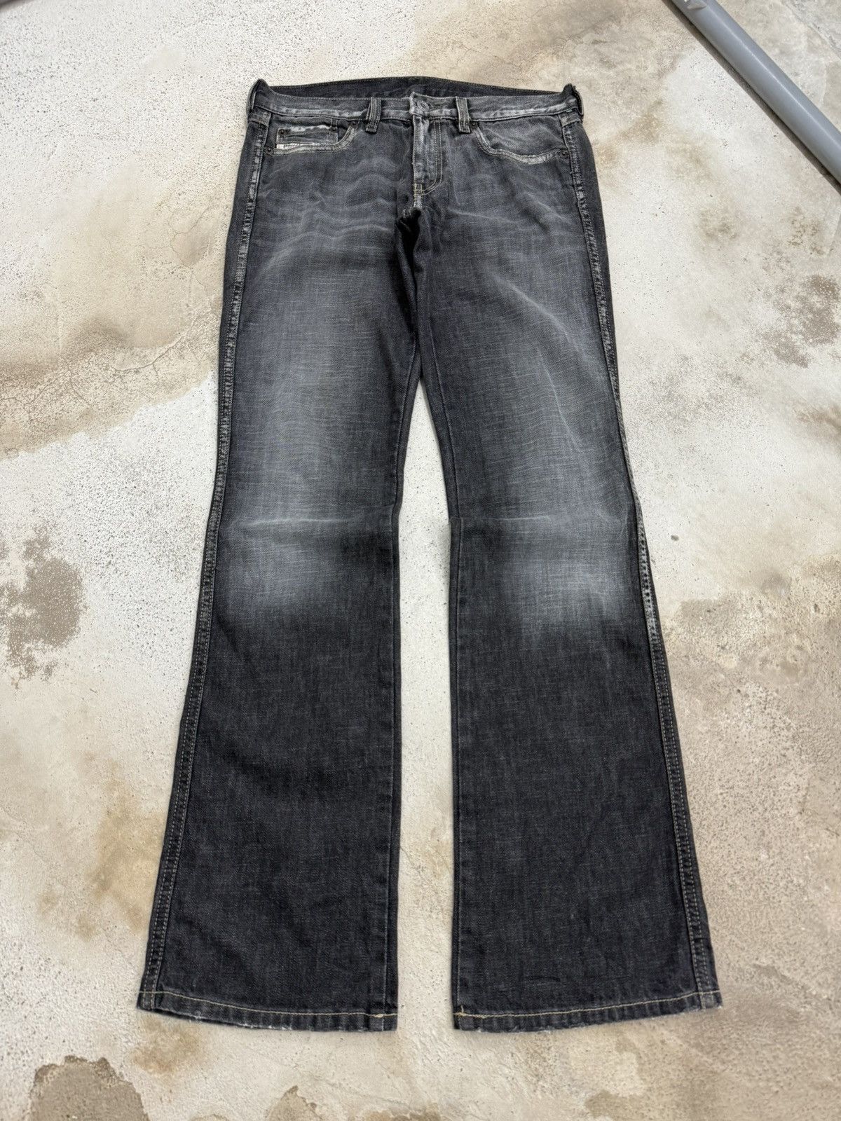 Diesel Vintage Flare Diesel Industry Distressed Unisex Denim Pants Size US 28 / EU 44 - 1 Thumbnail