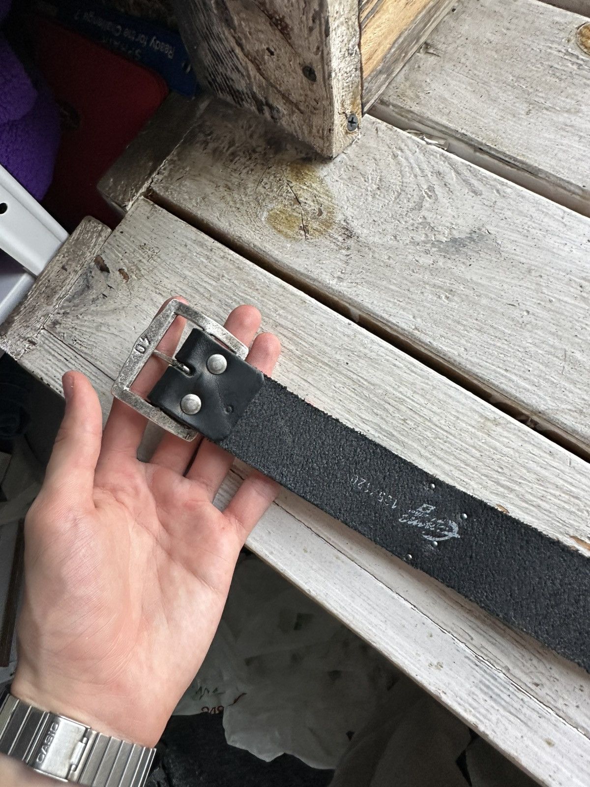 Other 🚨ETRO STYLE BLACK SILVER BELT RARE LEATHER VINTAGE Size ONE SIZE - 5 Thumbnail