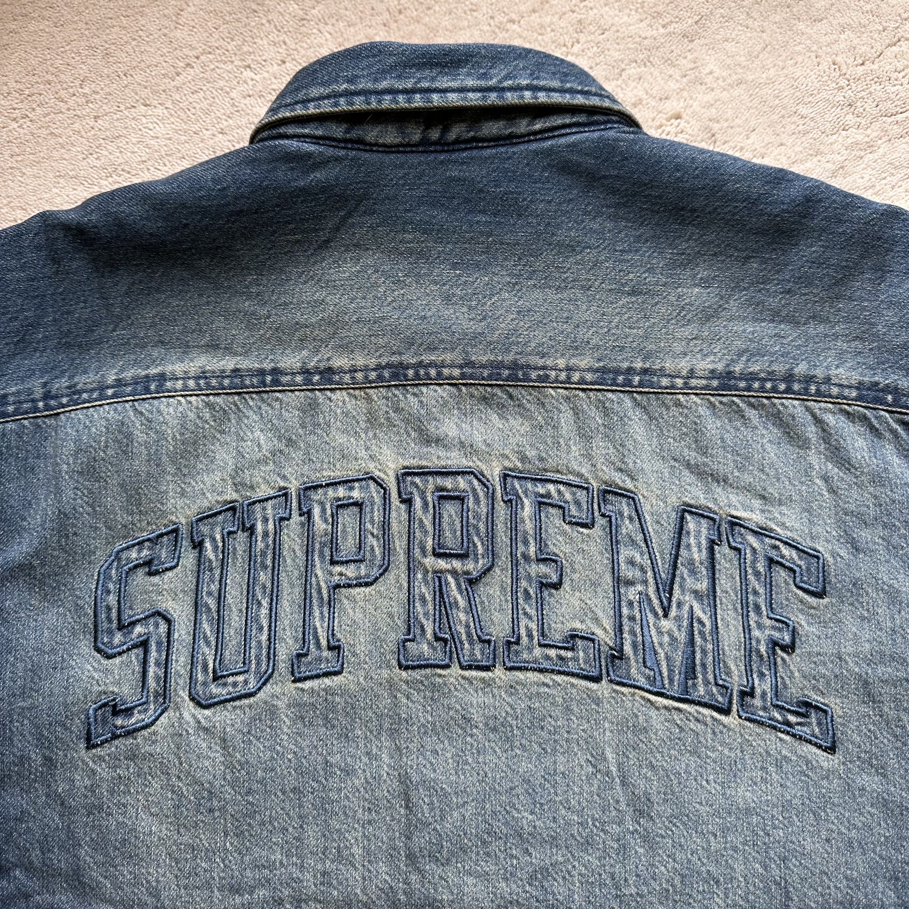 Supreme SUPREME Shearling Lined Denim Work SHIRT JACKET Size S Size US S / EU 44-46 / 1 - 10 Thumbnail